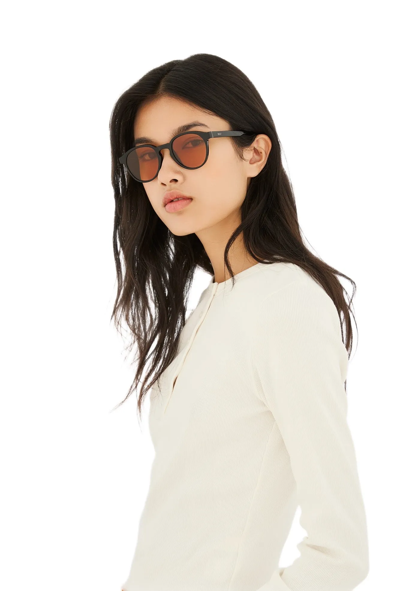 Retrosuperfuture ITZ THE WARHOL REFINED Occhiali da sole Acetato Nero Marrone Rotonda - immagine 4