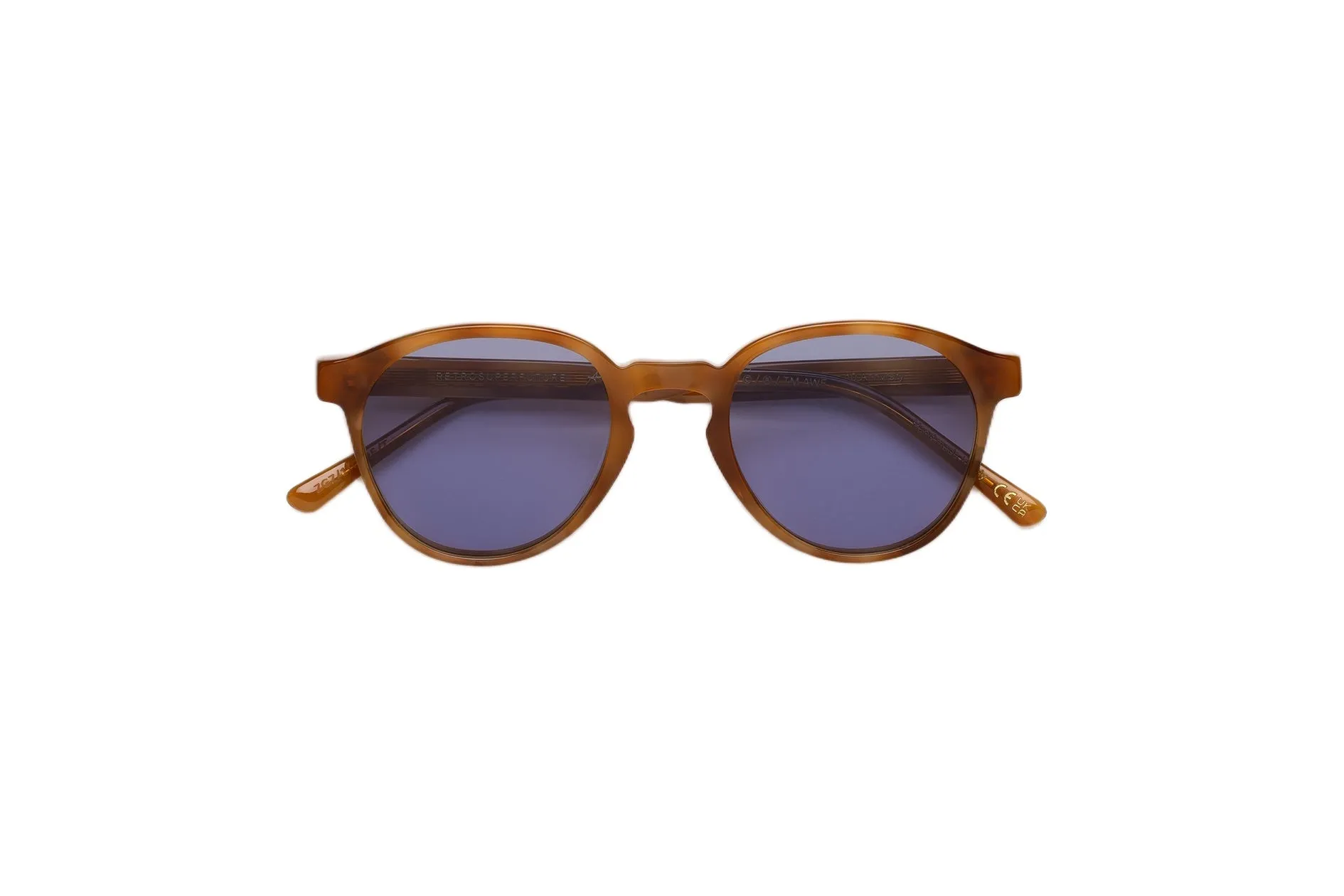 Retrosuperfuture ZGZ THE WARHOL TARTARUGA Occhiali da sole Acetato Havana Viola Rotonda - immagine 2