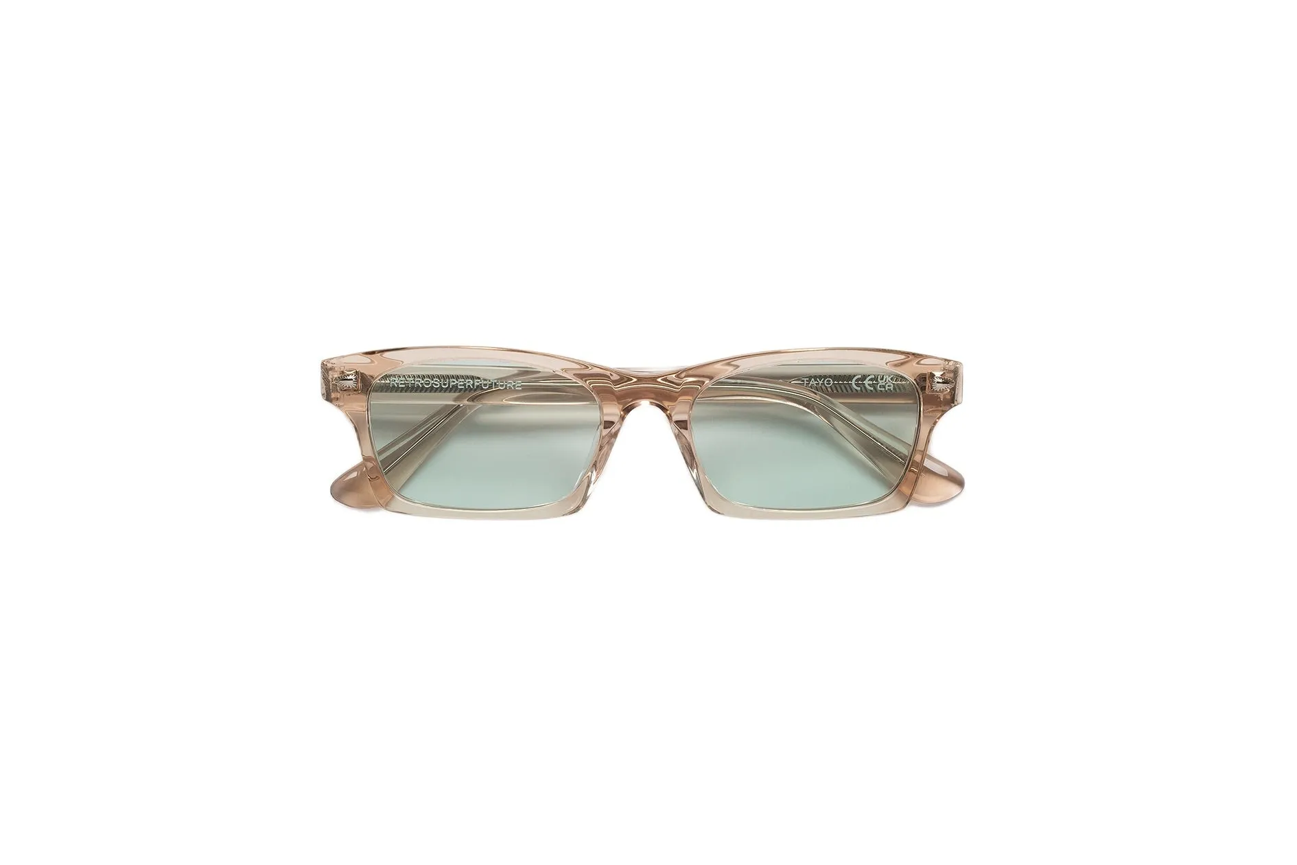 Retrosuperfuture CF5 TAYO RESIN Occhiali da sole Acetato Beige Blu Squadrata - immagine 2