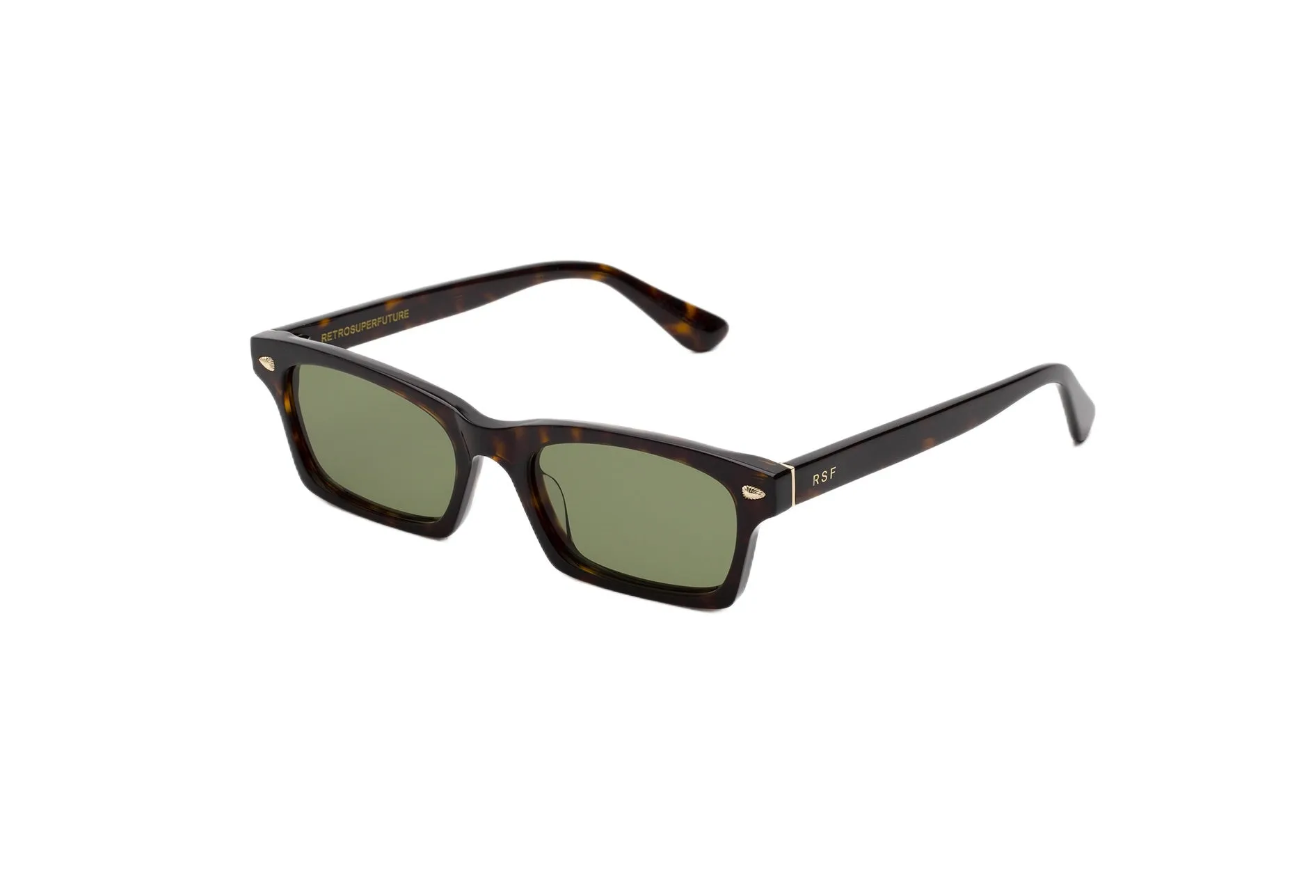 Retrosuperfuture 9E8 TAYO 3627 GREEN Occhiali da sole Acetato Havana Verde Squadrata - immagine 1