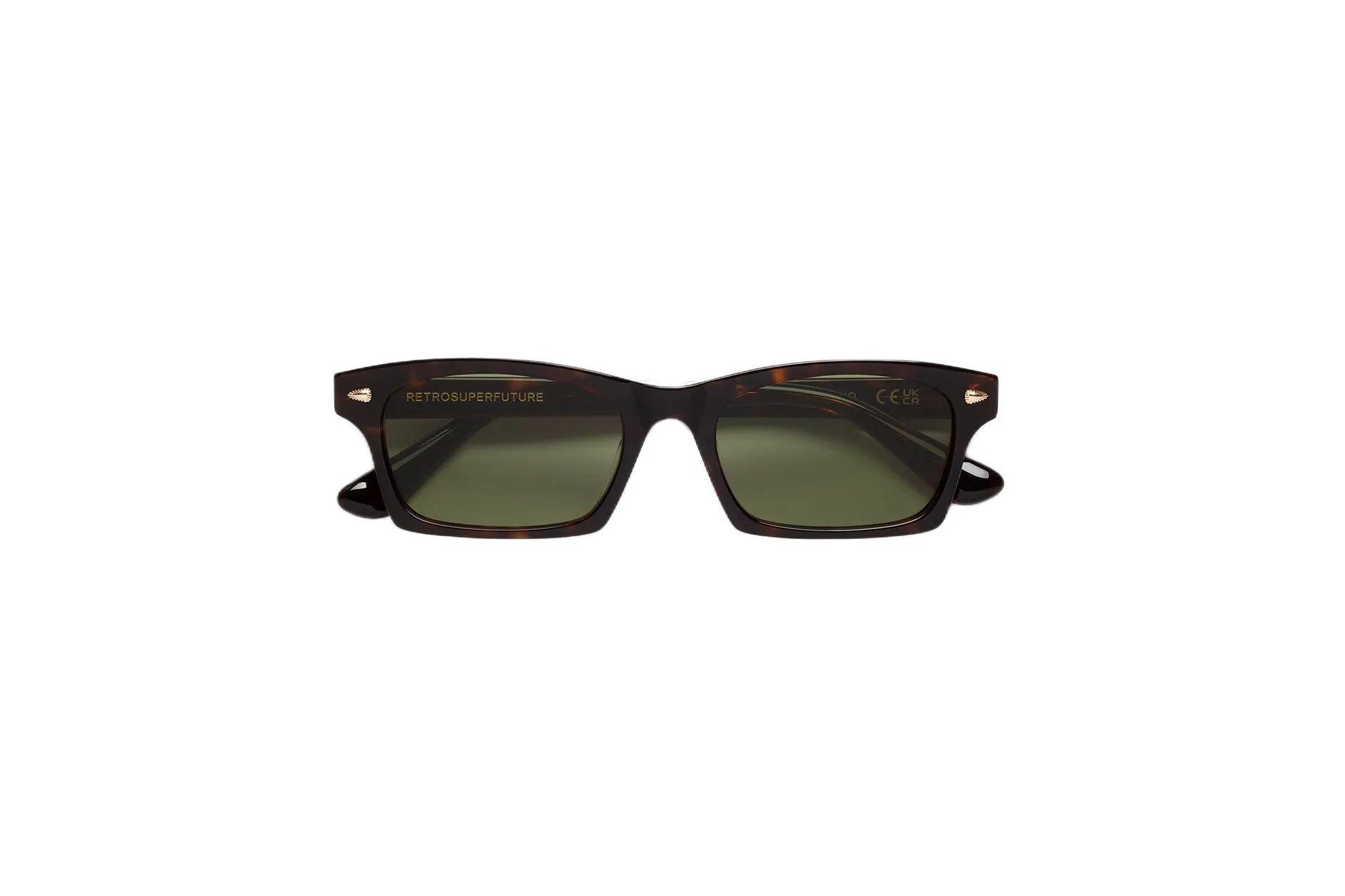 Retrosuperfuture 9E8 TAYO 3627 GREEN Occhiali da sole Acetato Havana Verde Squadrata - immagine 2