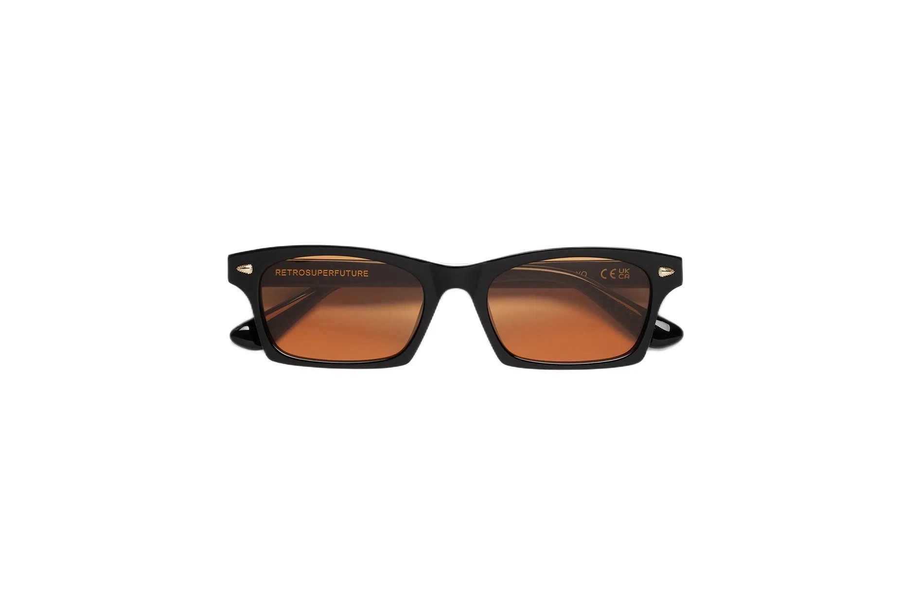 Retrosuperfuture 6T4 TAYO REFINED Occhiali da sole Acetato Nero Marrone Squadrata - immagine 2