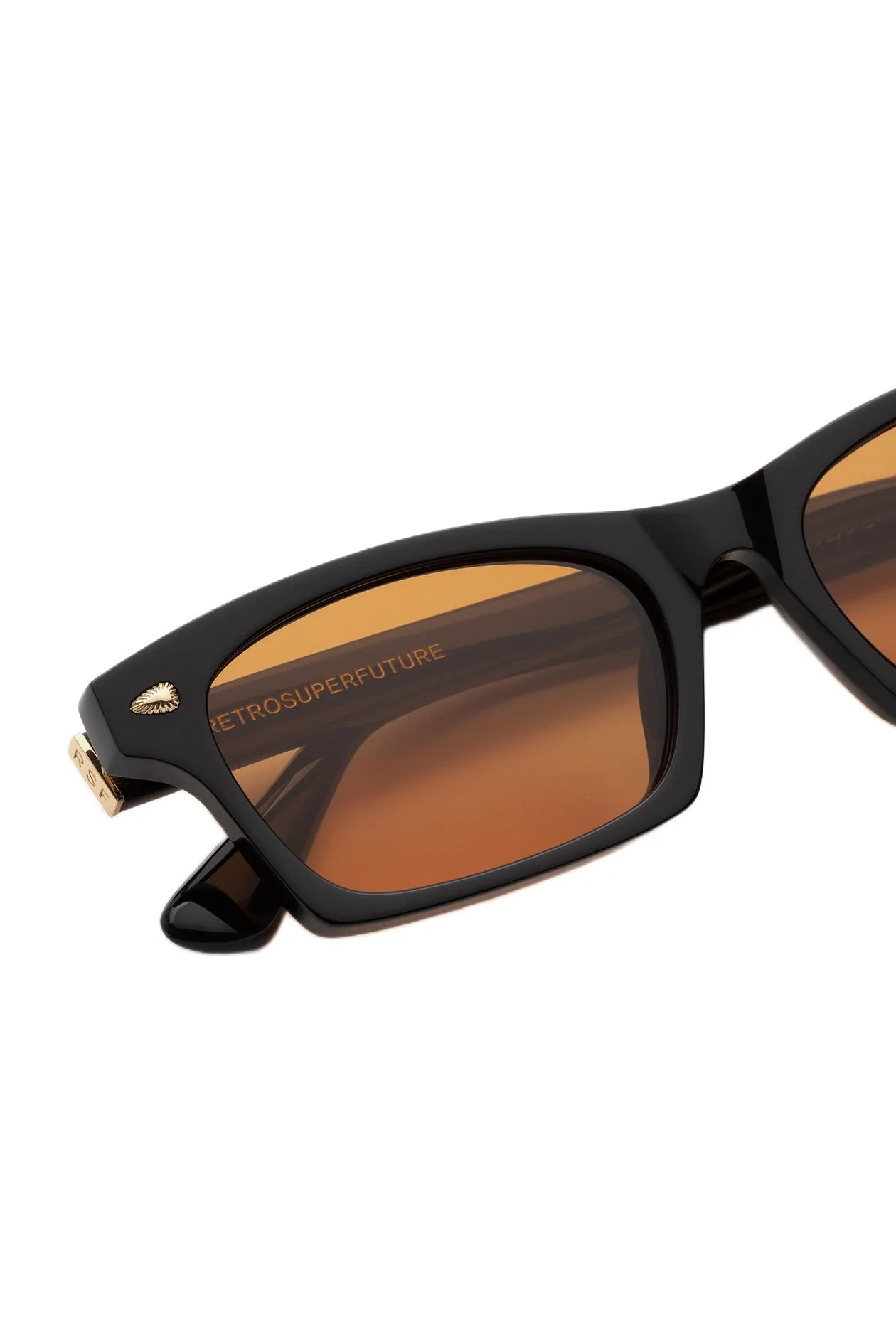 Retrosuperfuture 6T4 TAYO REFINED Occhiali da sole Acetato Nero Marrone Squadrata - immagine 3