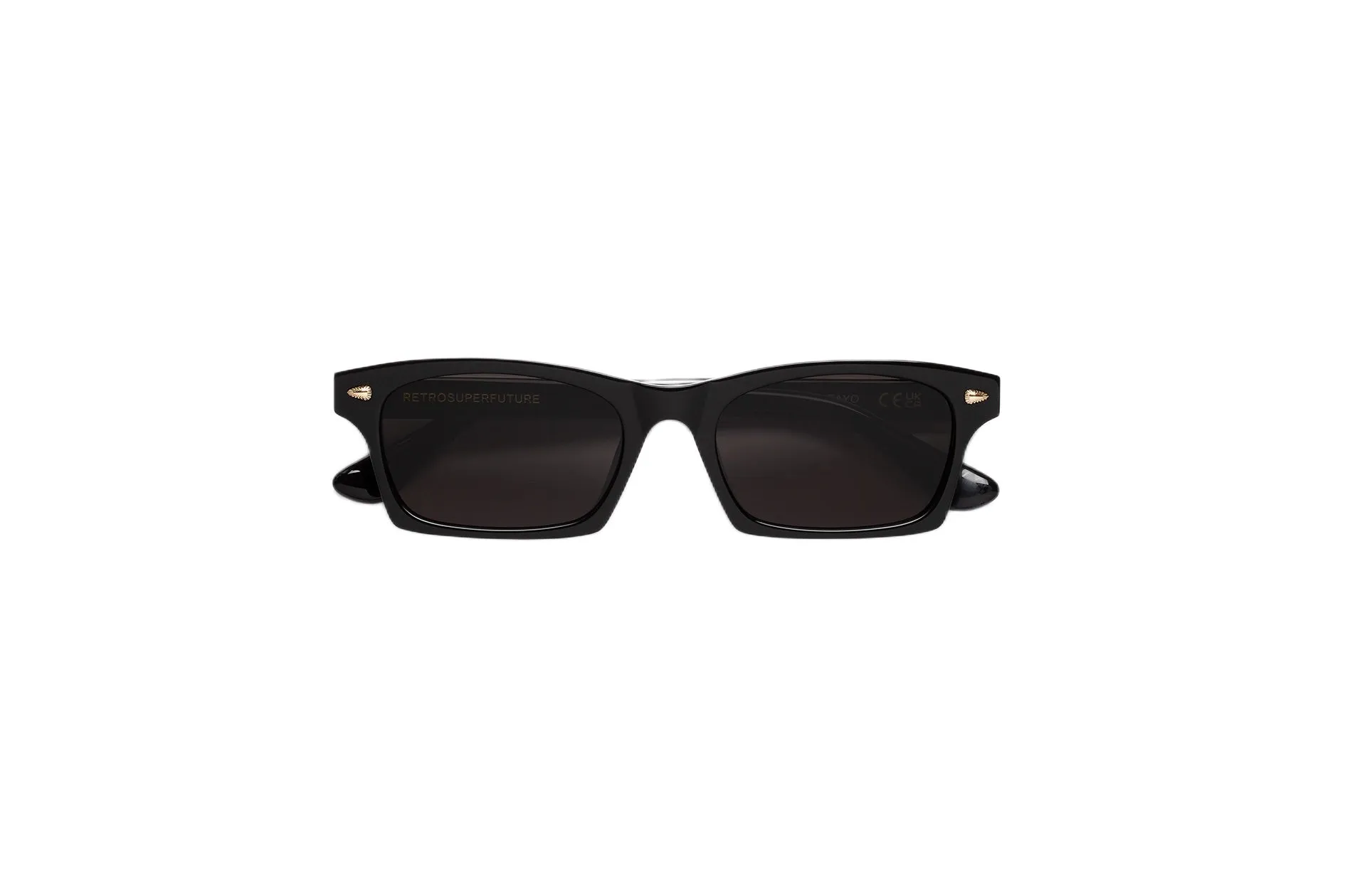 Retrosuperfuture SDY TAYO BLACK Occhiali da sole Acetato Nero Nero Squadrata - immagine 2