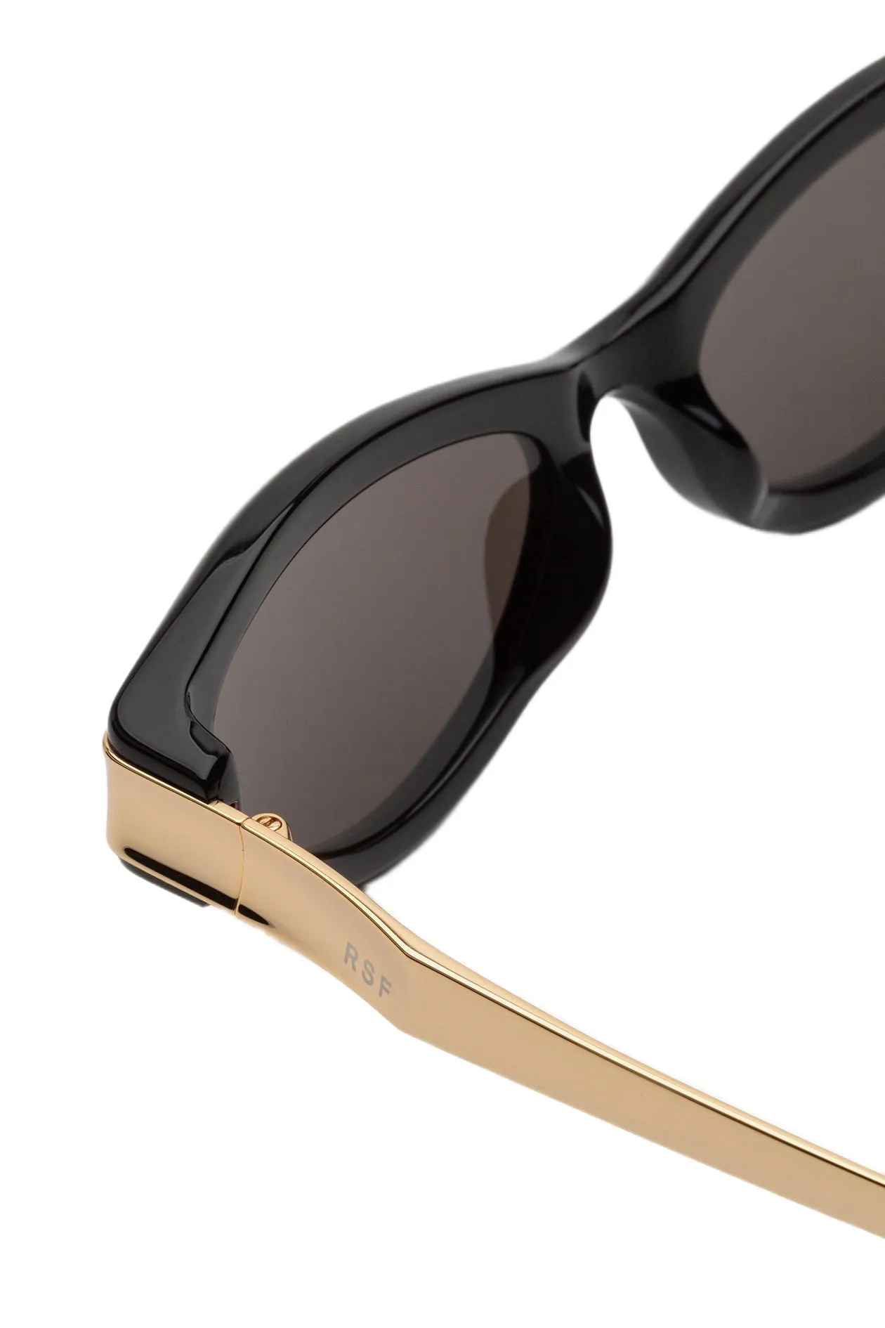 Retrosuperfuture AY4 SOLAZU BLACK & GOLD Occhiali da sole Acetato Nero Nero Cat Eye Normale - immagine 3