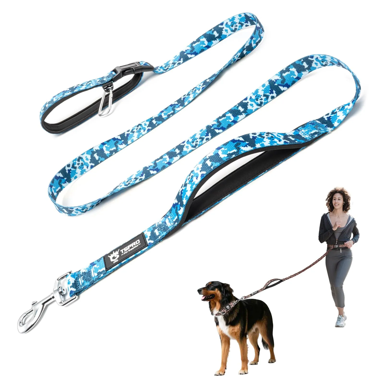 TSPRO Guinzaglio Cane Mani Libere Regolabile per Cani Medi e Grandi - immagine 1