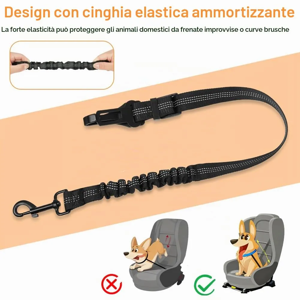 OSDUE Cintura di Sicurezza per Cane in Auto, 1 Pezzi Regolabile ed Elastica 70-90 cm, Cinturino di Sicurezza per Viaggiare con Cane e Gatto, Adatto per Tutte le Auto, Nero - immagine 7