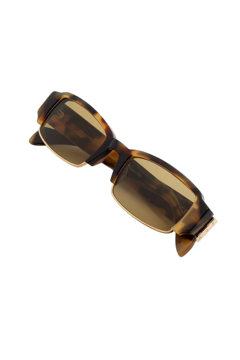 Retrosuperfuture JWT VEDAS MACULATA Occhiali da sole Acetato Havana Giallo Squadrata Normale - immagine 3