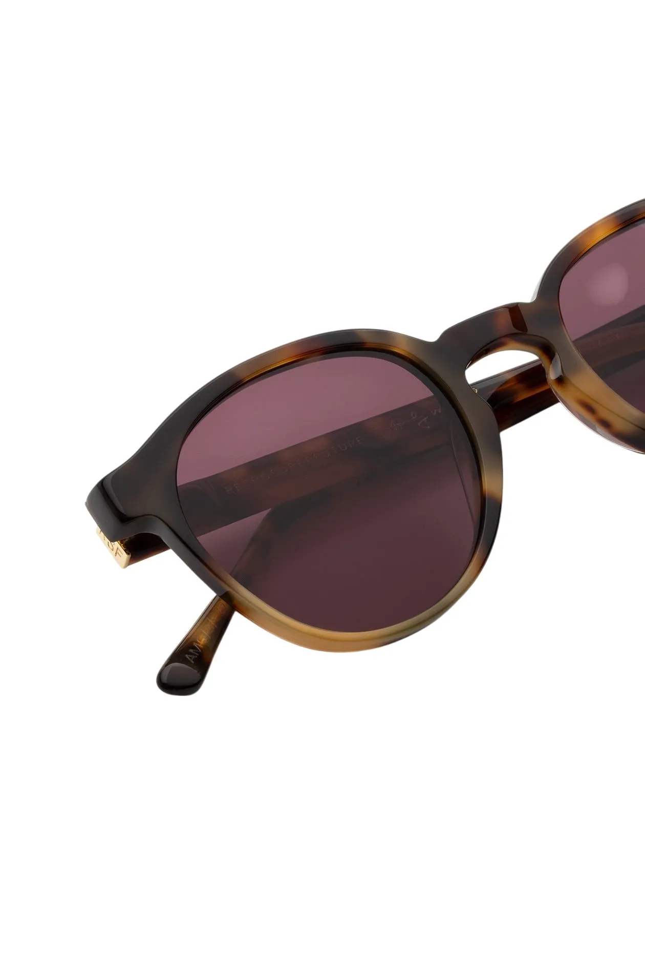 Retrosuperfuture AMG THE WARHOL NEW CHEETAH Occhiali da sole Acetato Havana Marrone Rotonda - immagine 3