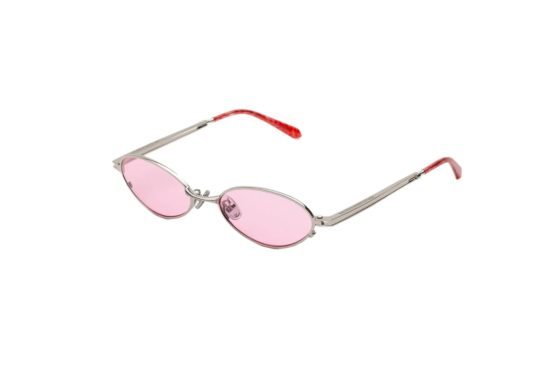 Retrosuperfuture 17P LUNO PINK Occhiali da sole Metallo Argento Rosa Geometrica Normale - immagine 1