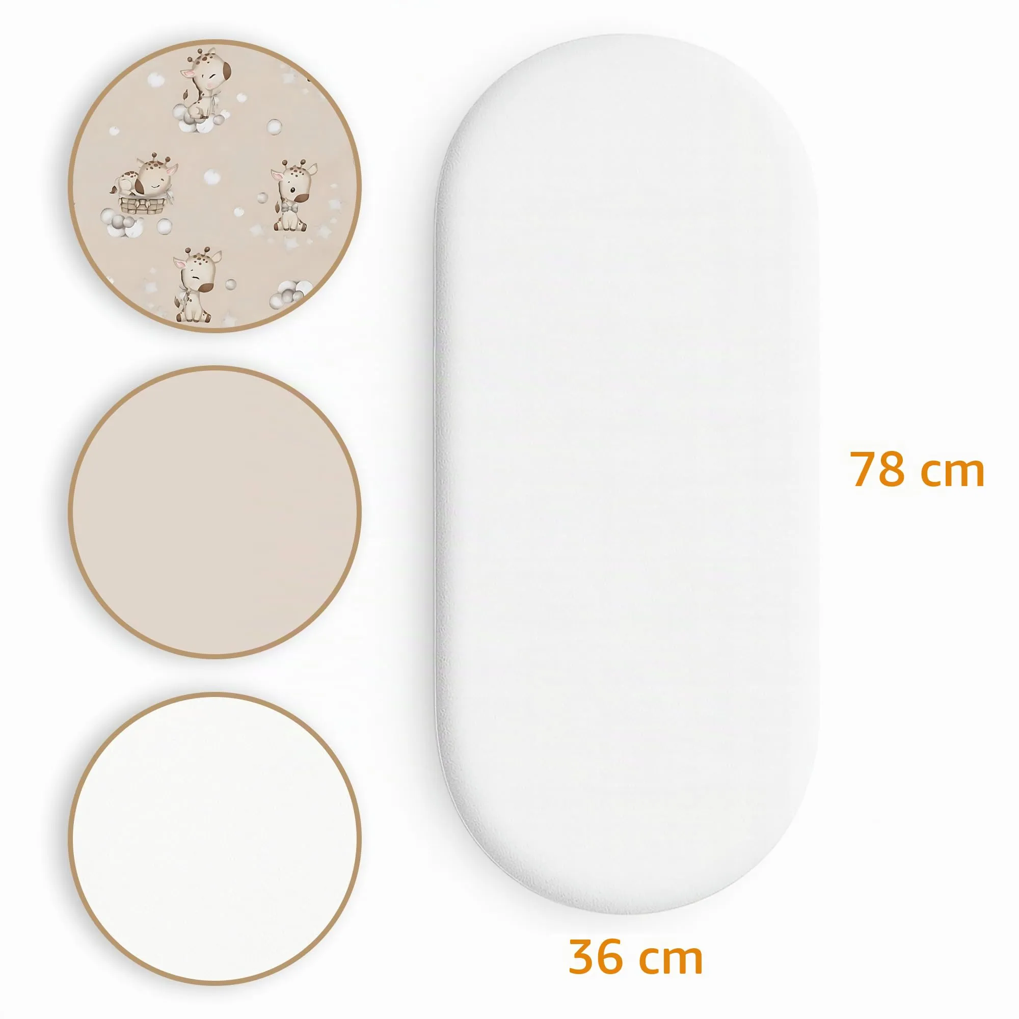 Lenzuola con angoli elastico Passeggino set di 3 Coprimaterasso Bimbo - immagine 2