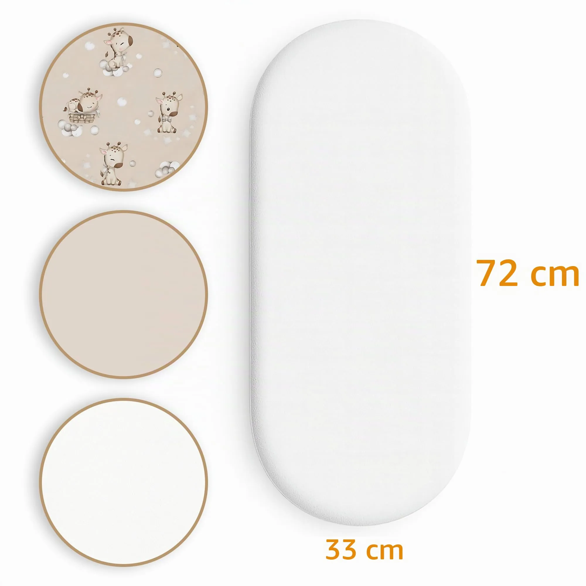 Lenzuola con angoli elastico Passeggino set di 3 Coprimaterasso Bimbo - immagine 2