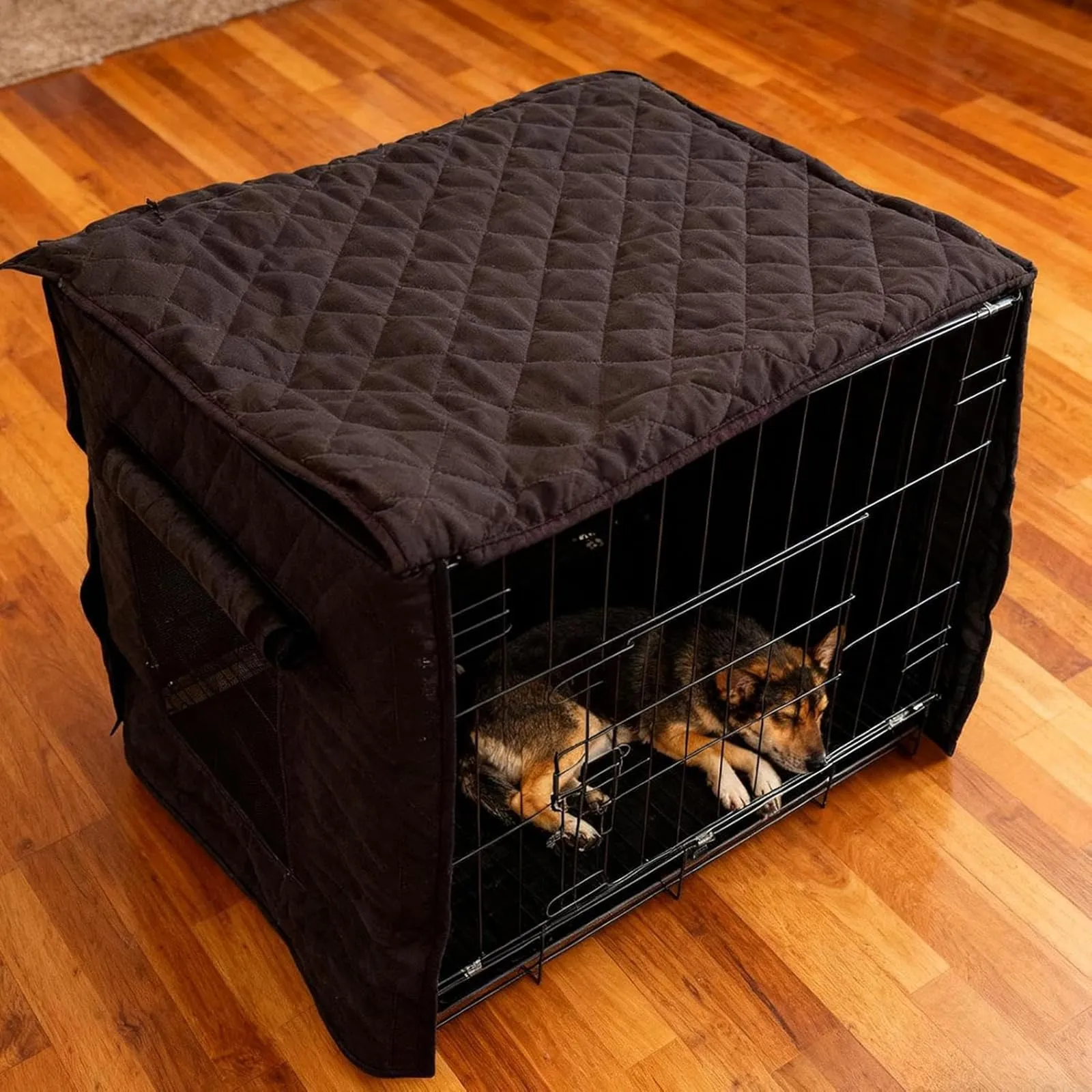 Generico Coperture Per Cucce E Gabbie Per Cani | Isolata Termicamente E Ventilata Con La Privacy,Copertura Impermeabile Per Gabbia,Per L Inverno All Aperto Il Patio Il Campeggio La Casa E Cucciolo - immagine 2