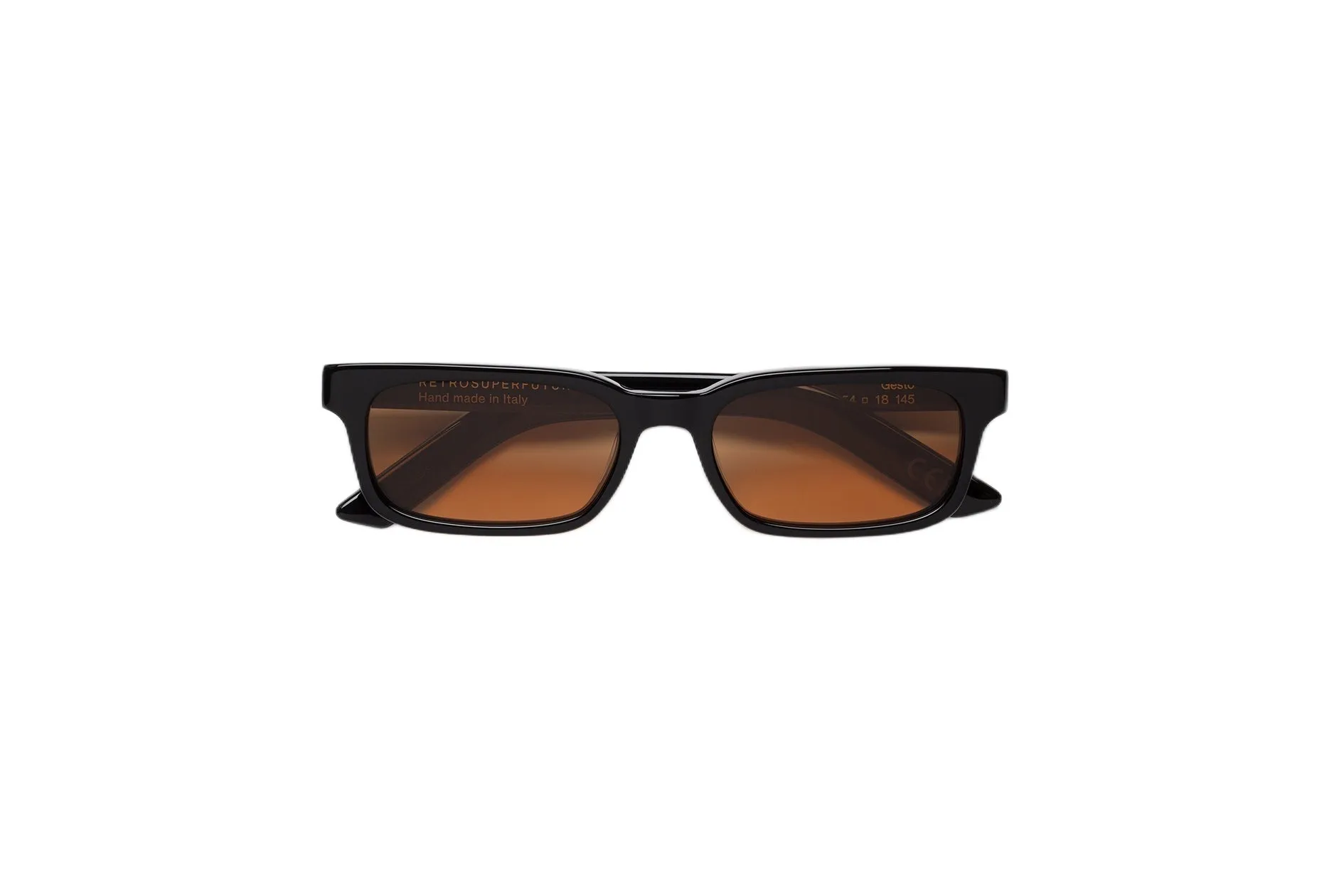Retrosuperfuture MTI GESTO REFINED Occhiali da sole Acetato Nero Marrone Squadrata Normale - immagine 2