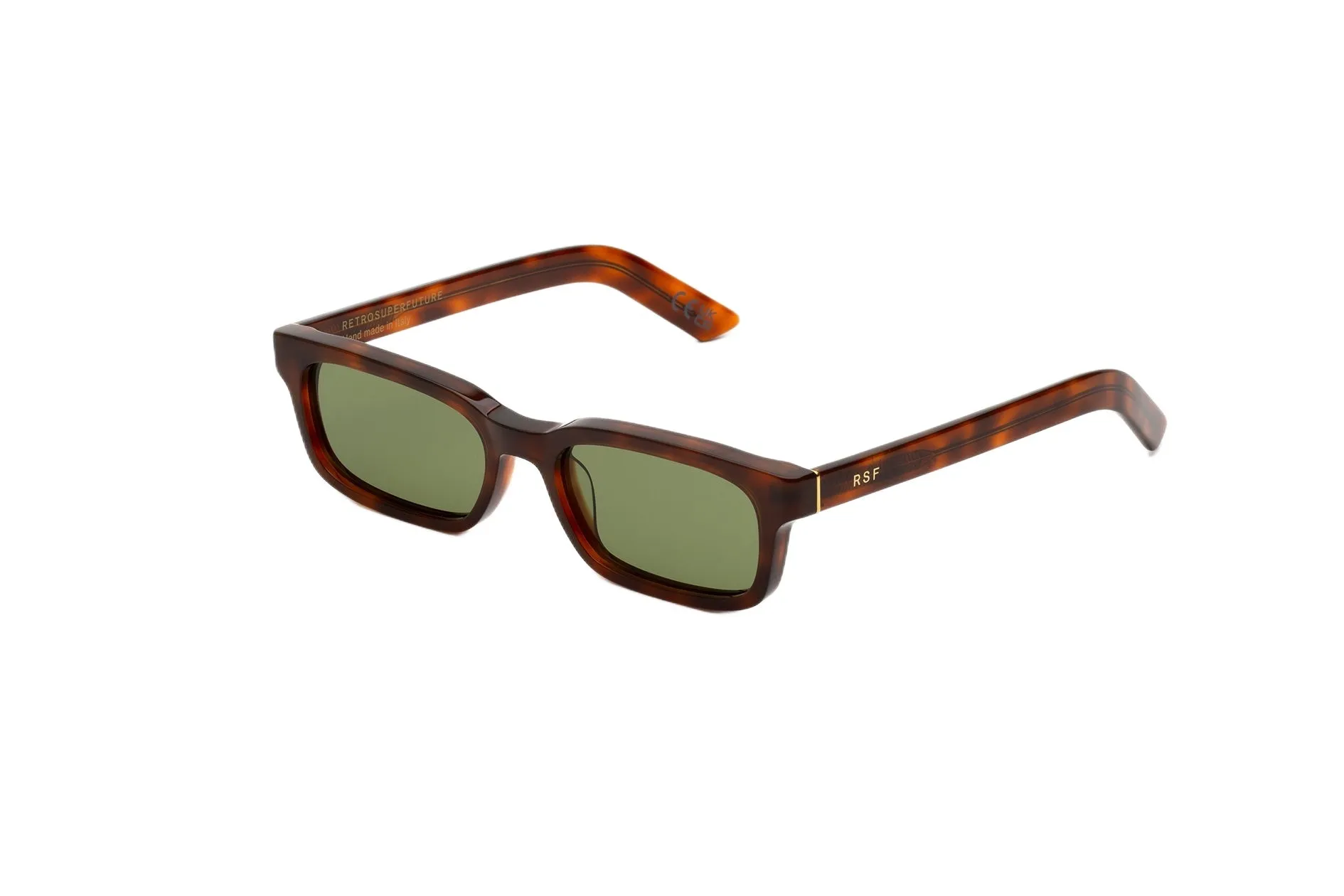 Retrosuperfuture PE7 GESTO HAVANA DIVERSA GREEN Occhiali da sole Acetato Havana Verde Squadrata Normale - immagine 1