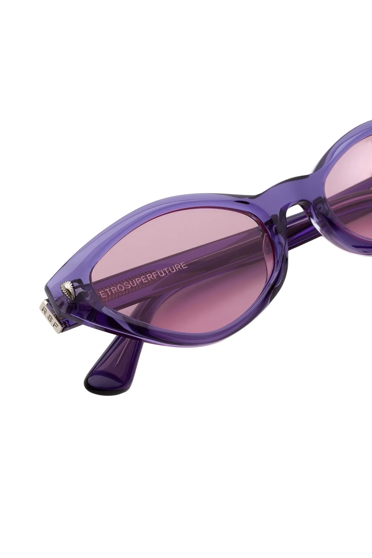 Retrosuperfuture PLM ECHO DREAMER Occhiali da sole Acetato Viola Rosa Geometrica Normale - immagine 3