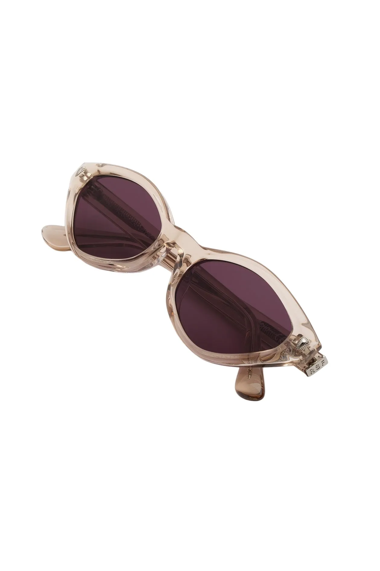 Retrosuperfuture J6F ECHO RESIN Occhiali da sole Acetato Beige Bordeaux Geometrica Normale - immagine 3