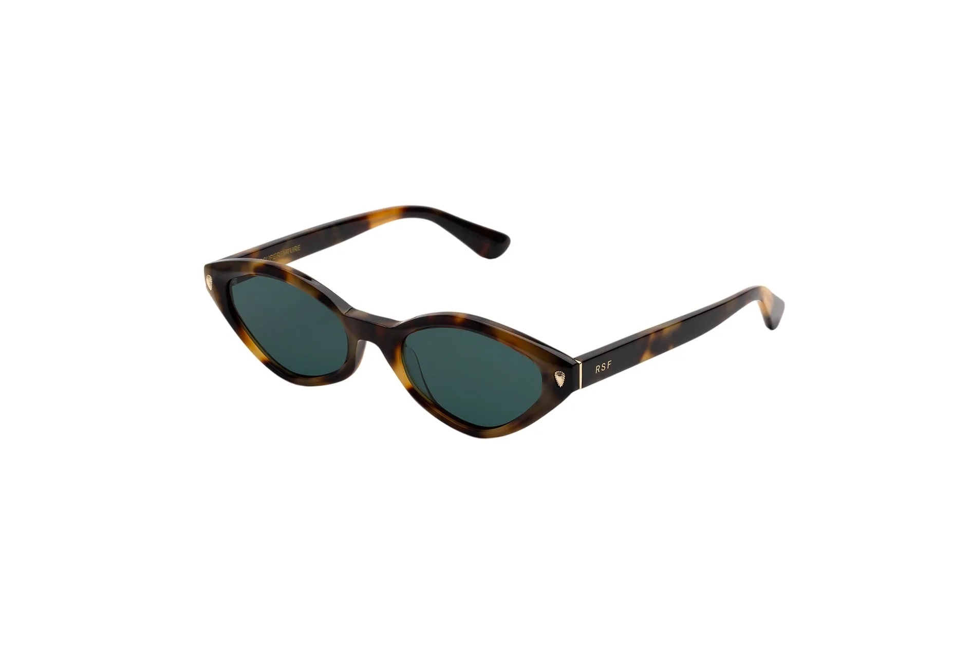Retrosuperfuture 0EX ECHO MACULATO Occhiali da sole Acetato Havana Verde Geometrica Normale - immagine 1