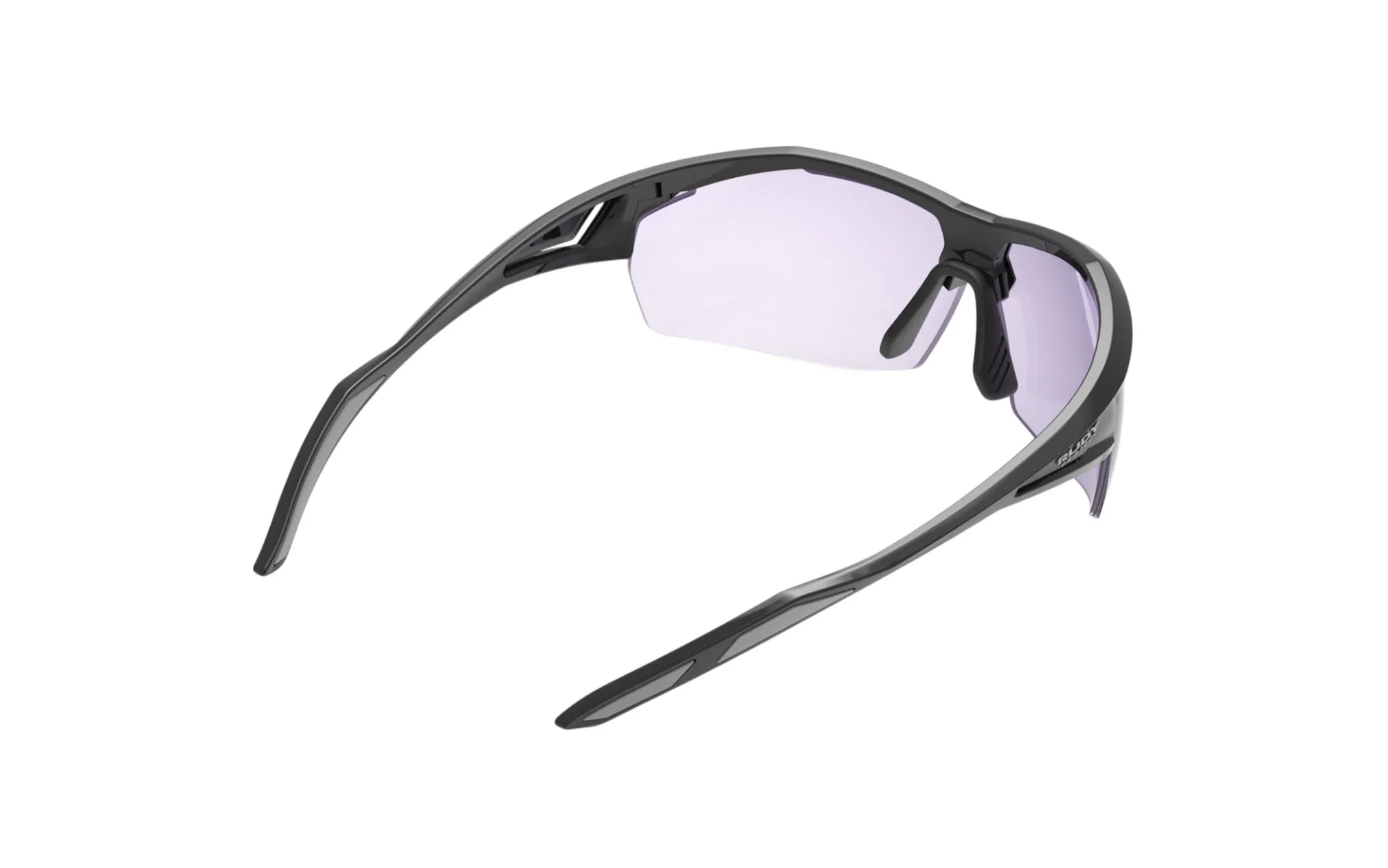 RUDY PROJECT RUDY PROJECT SYDUS BLACK GLOSS - ImpactX 2 LASER PURPLE Occhiali da sole Bio Poliammide Nero Viola Maschera Fotocromatiche - immagine 3