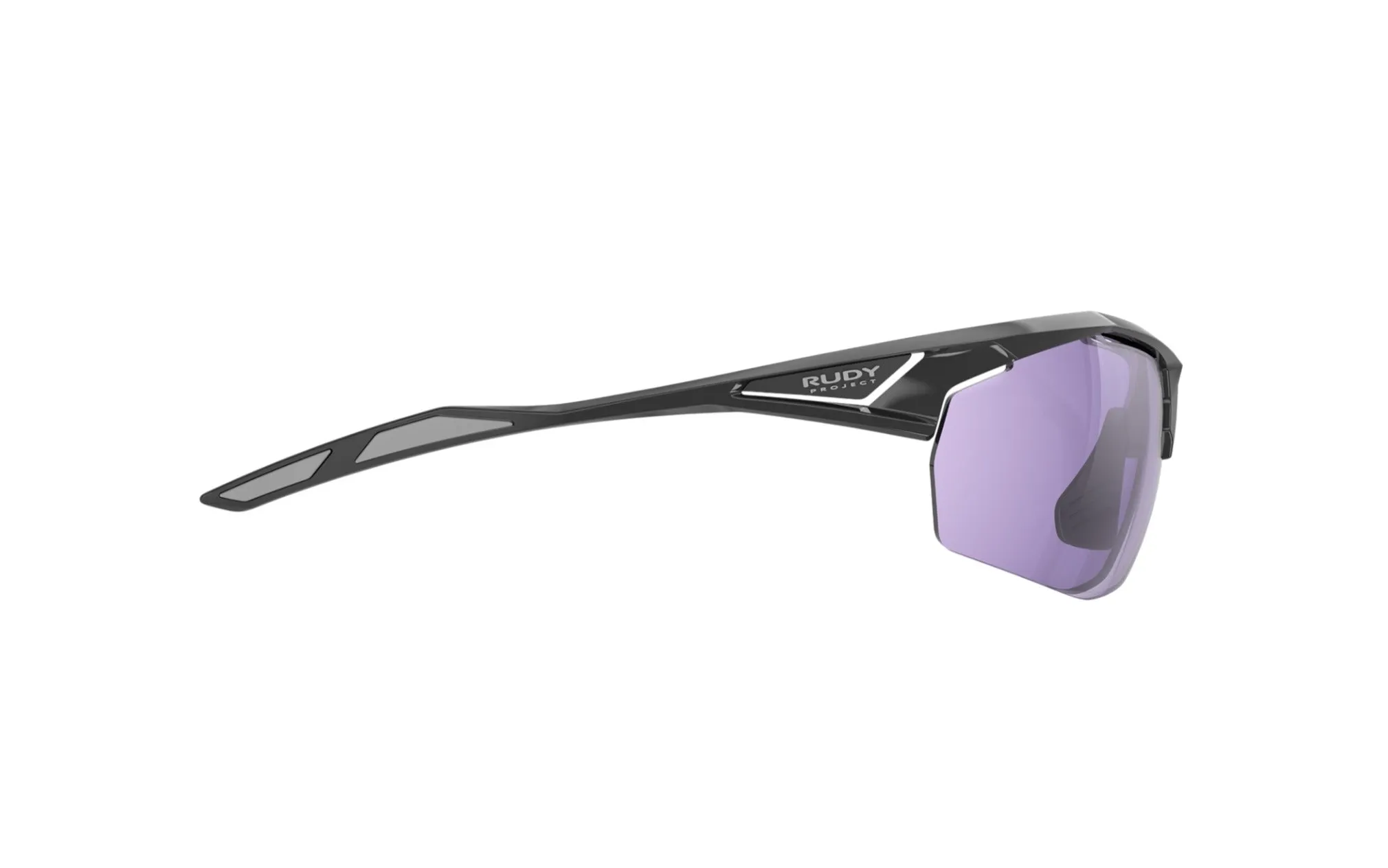RUDY PROJECT RUDY PROJECT SYDUS BLACK GLOSS - ImpactX 2 LASER PURPLE Occhiali da sole Bio Poliammide Nero Viola Maschera Fotocromatiche - immagine 4