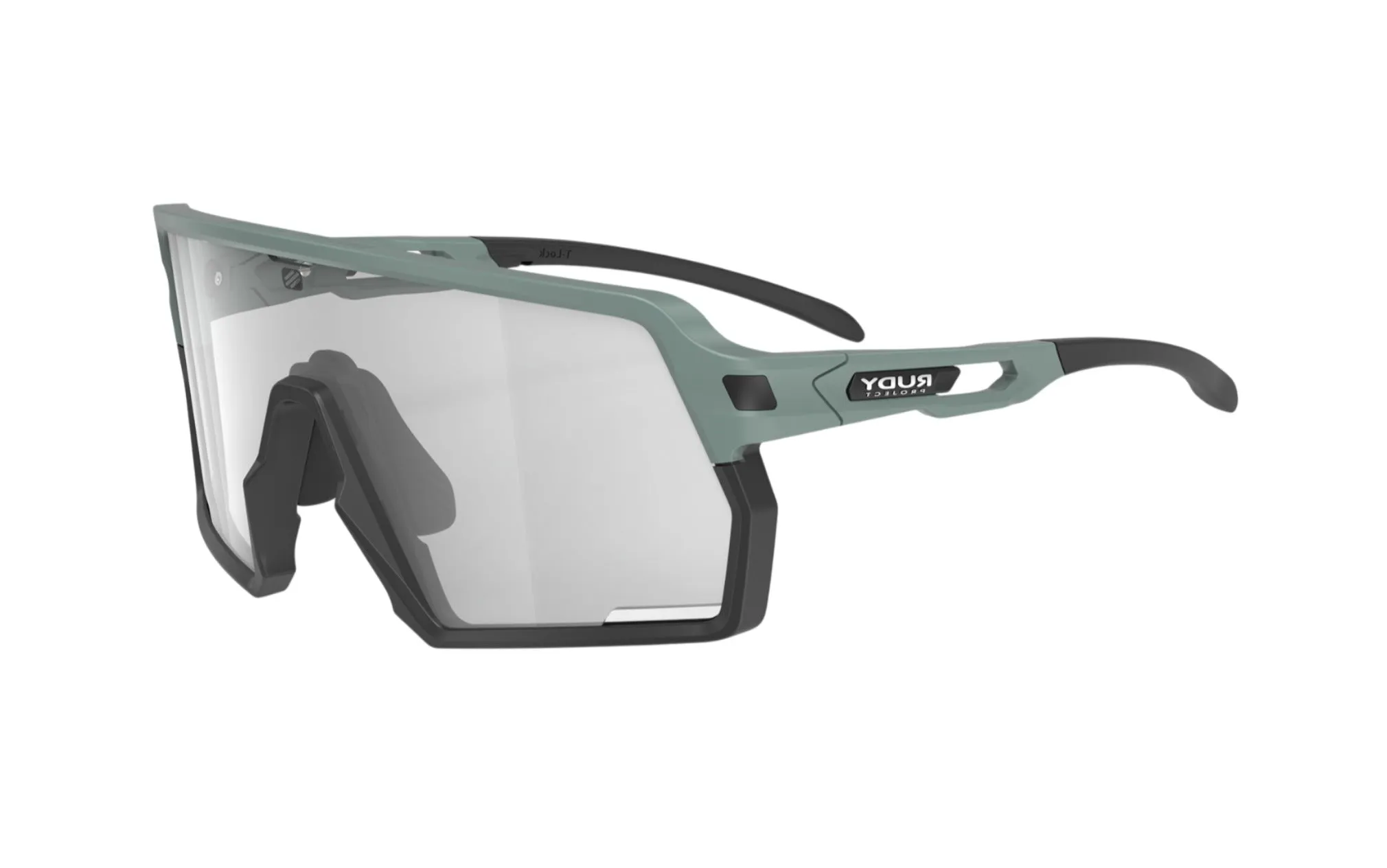 RUDY PROJECT KELION GREEN SAGE MATTE - ImpactX 2 LASER BLACK Occhiali da sole Bio Poliammide Verde Nero Maschera Fotocromatiche - immagine 1