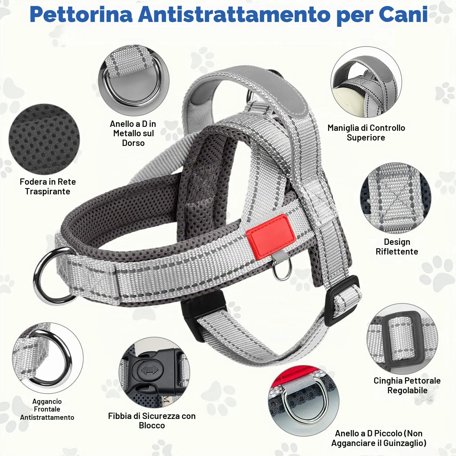 Pettorina Anti-Tiro Regolabile per Cani - immagine 3