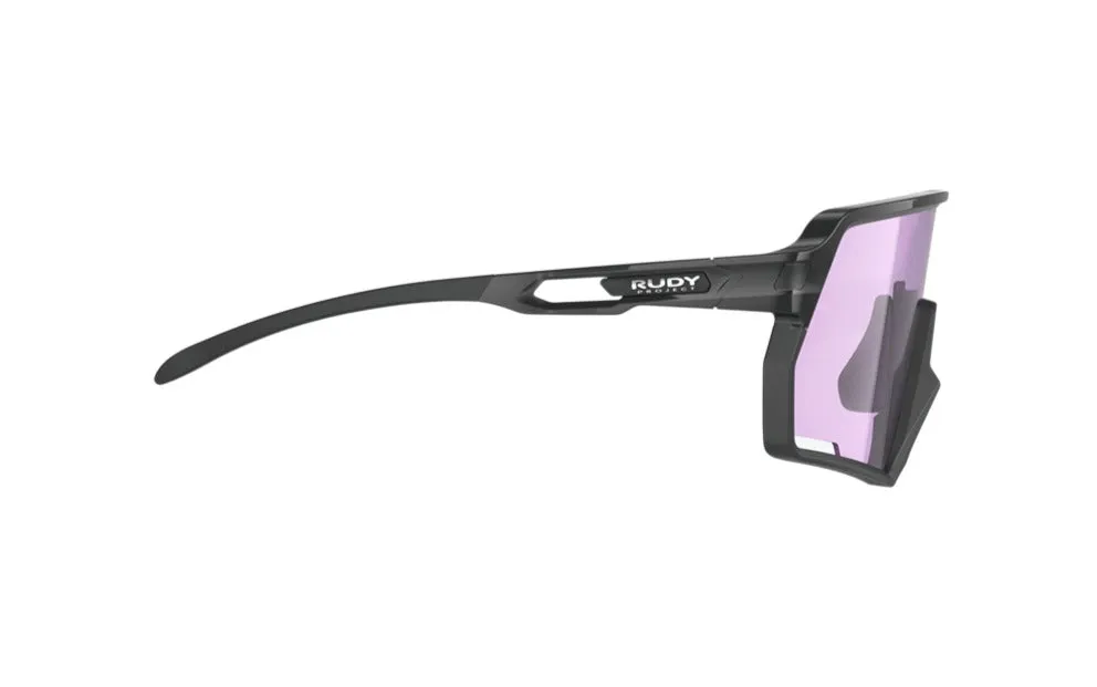 RUDY PROJECT KELION BLACK GLOSS- ImpactX 2 LASER PURPLE Occhiali da sole Bio Poliammide Nero Viola Maschera Fotocromatiche - immagine 4