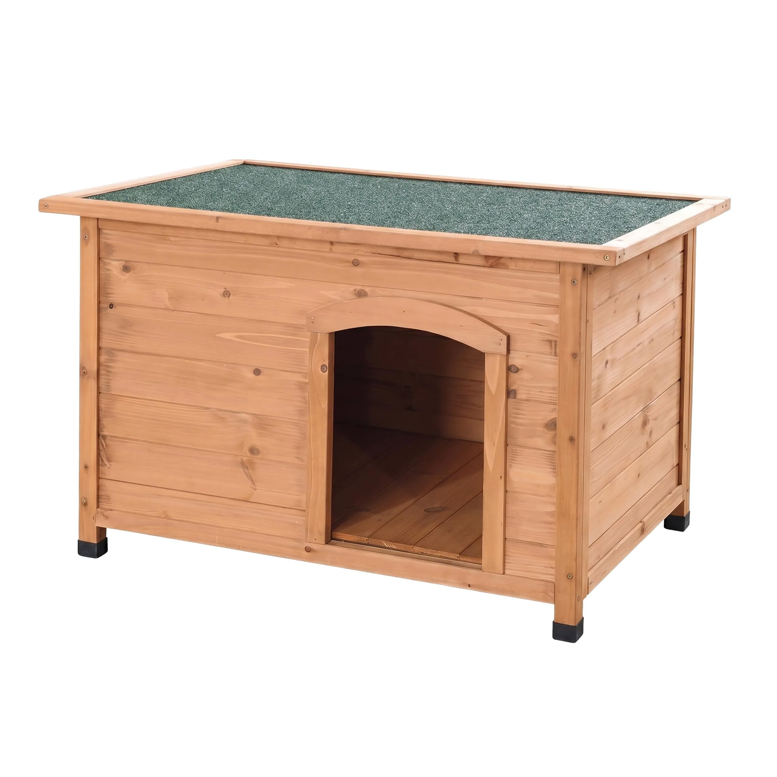 Relaxdays Cuccia per cani, legno, HxLxP: 58,5 x 85 x 53 cm, arancione/verde - immagine 8