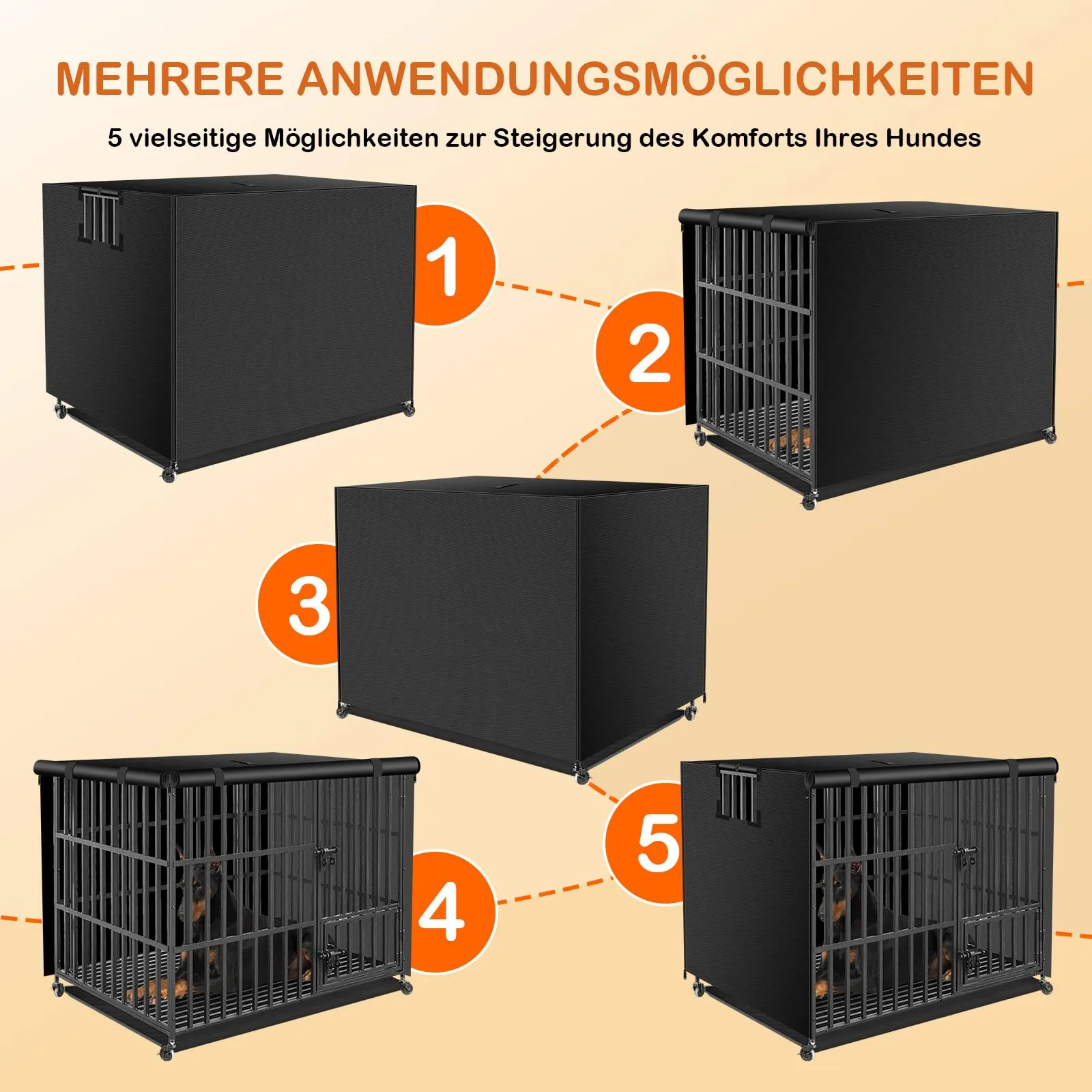 YedZen Copertura universale per gabbia per cani, 60 cm - immagine 2
