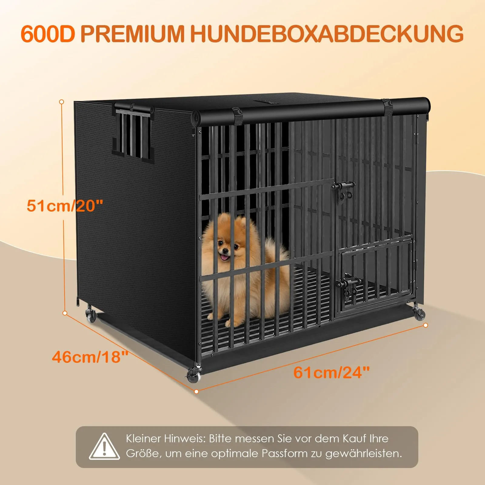 YedZen Copertura universale per gabbia per cani, 60 cm - immagine 3
