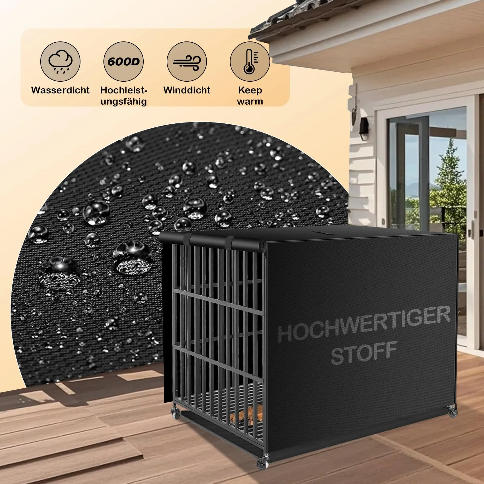 YedZen Copertura universale per gabbia per cani, 60 cm - immagine 4
