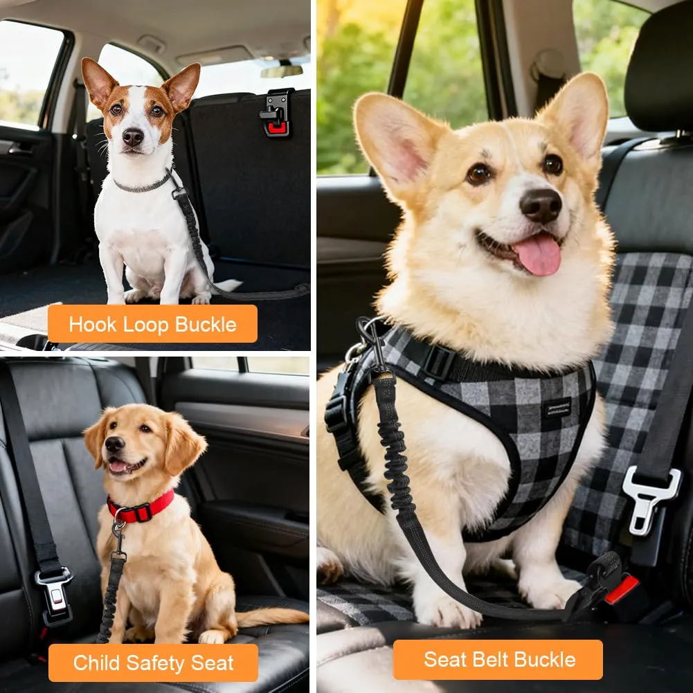 OSDUE Cintura di Sicurezza per Cani 2 Pezzi Regolabile per Tutte le Auto - immagine 5