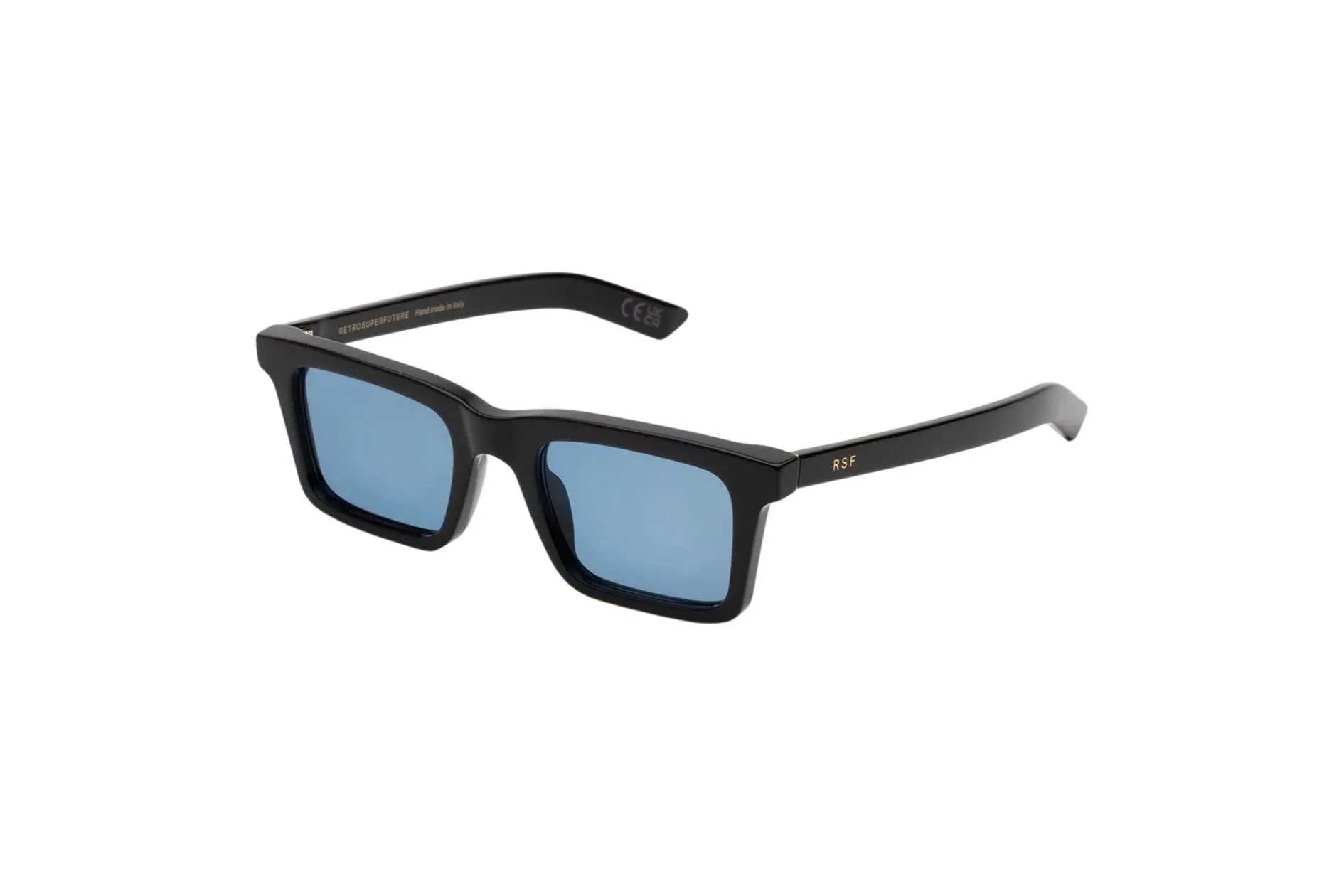 Retrosuperfuture TCA 1968 AZURE Occhiali da sole Acetato Nero Blu Squadrata Normale - immagine 1