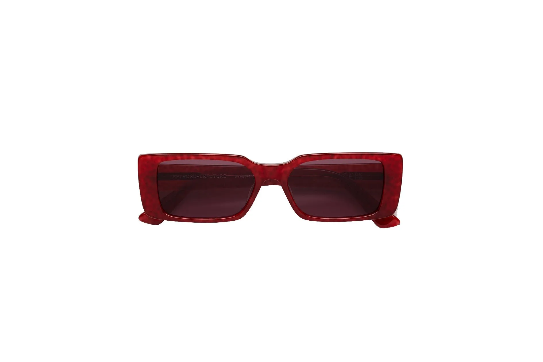 Retrosuperfuture PU8 CHICO MARMELLATA Occhiali da sole Acetato Rosso Rosso Squadrata Normale - immagine 2