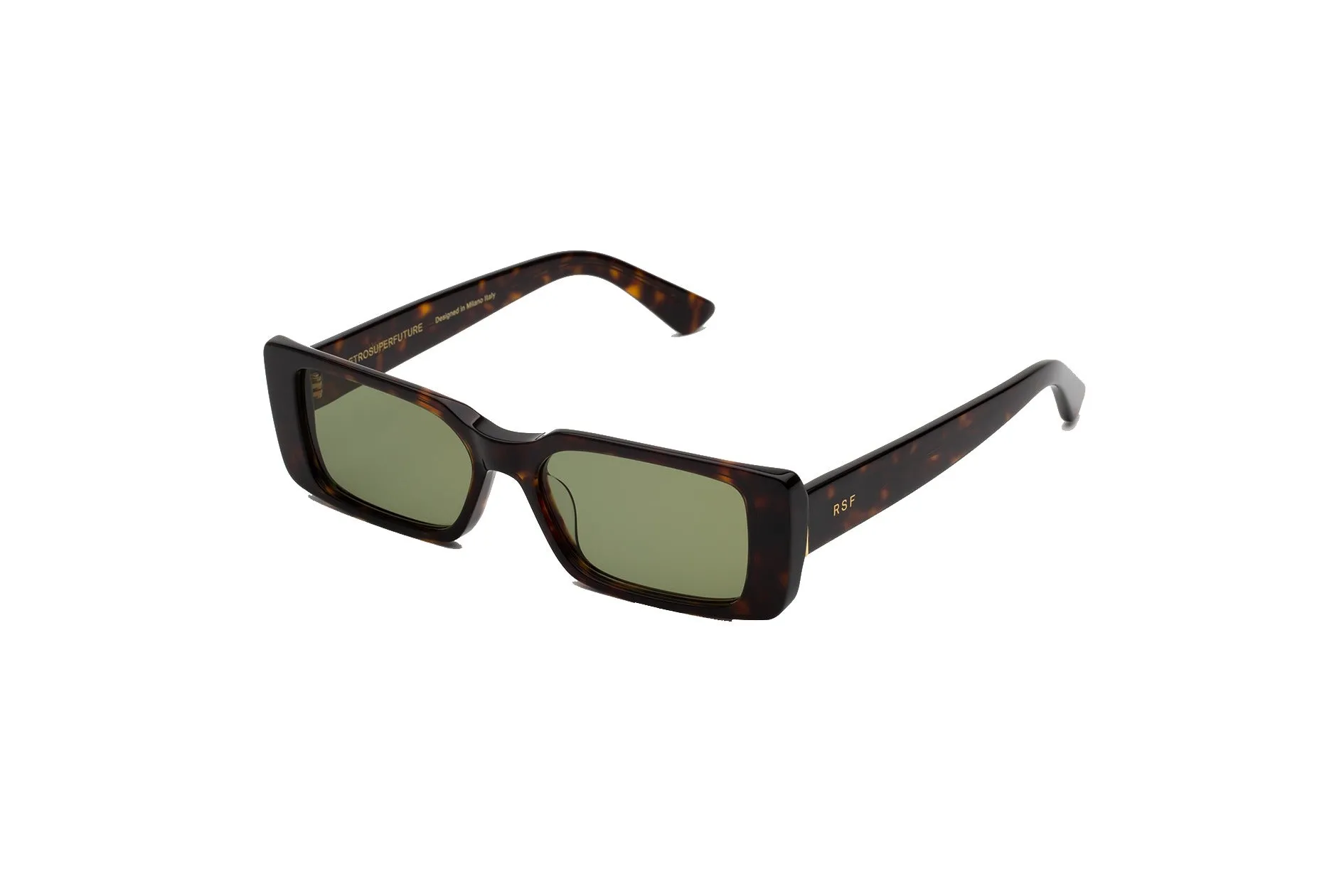 Retrosuperfuture TNK CHICO 3627 GREEN Occhiali da sole Acetato Havana Verde Squadrata Normale - immagine 1