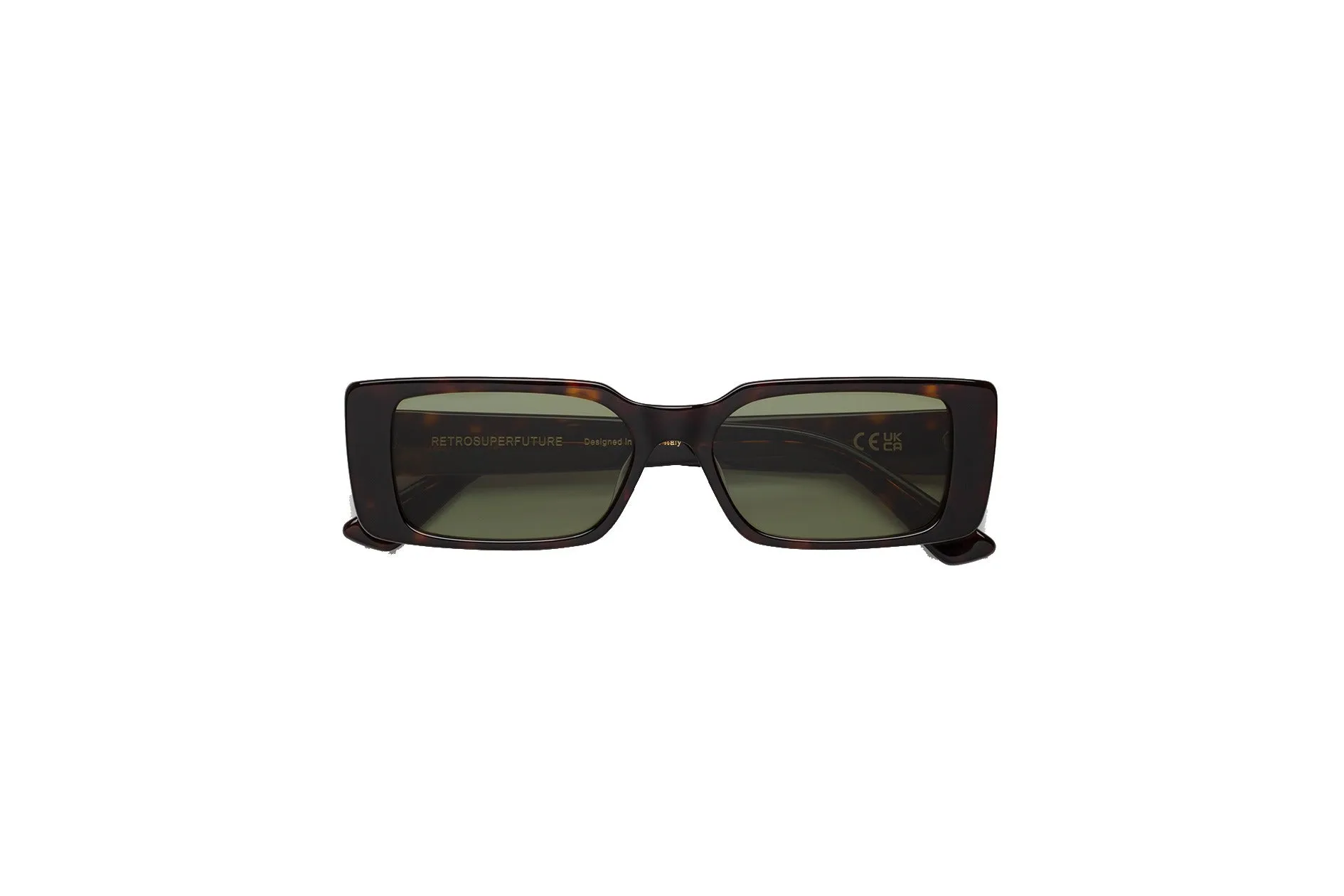 Retrosuperfuture TNK CHICO 3627 GREEN Occhiali da sole Acetato Havana Verde Squadrata Normale - immagine 2
