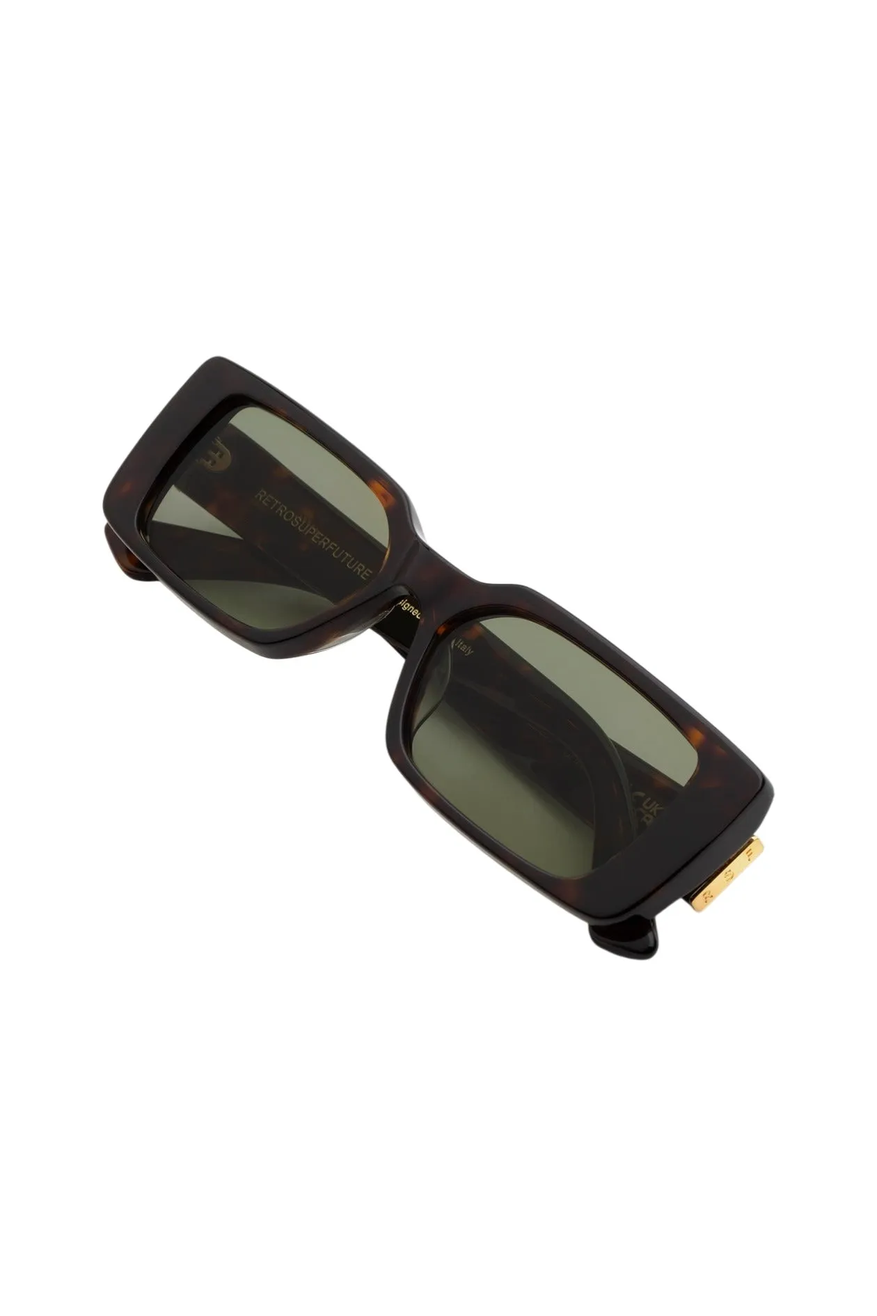 Retrosuperfuture TNK CHICO 3627 GREEN Occhiali da sole Acetato Havana Verde Squadrata Normale - immagine 3