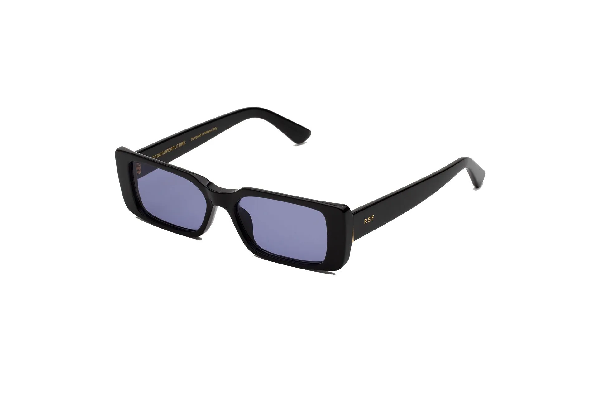 Retrosuperfuture 2AL CHICO BLACK INDIGO Occhiali da sole Acetato Nero Blu Squadrata Normale - immagine 1