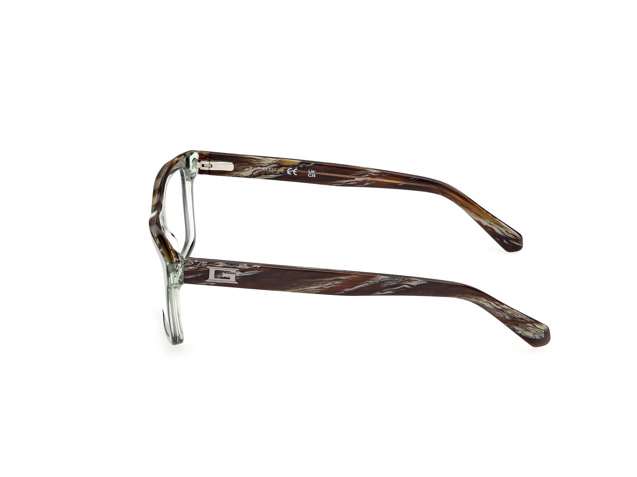 Guess GU50452 96 Montature da vista Acetato Verde Squadrata Normale - immagine 3