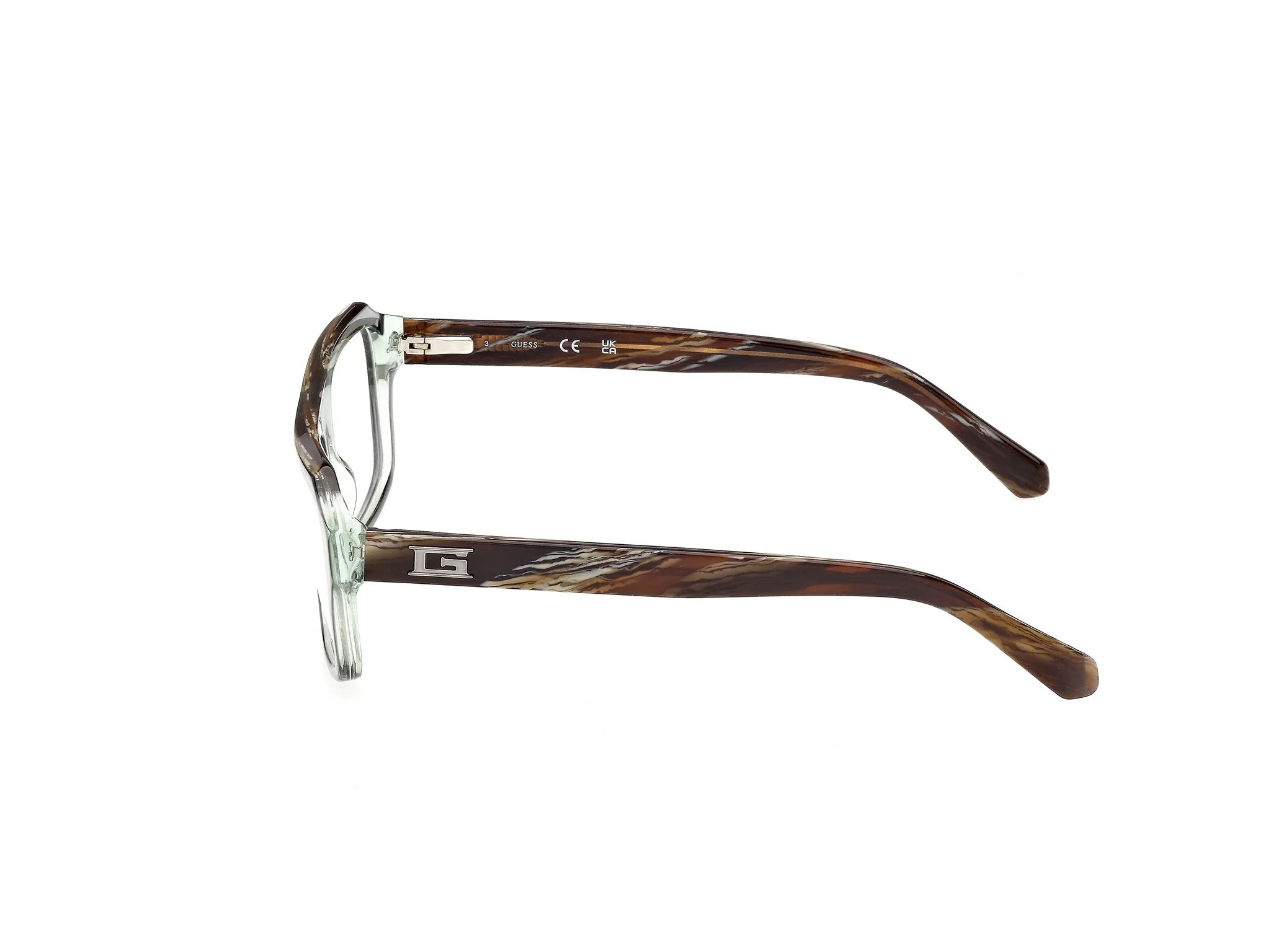 Guess GU50451 96 Montature da vista Acetato Verde Squadrata Normale - immagine 3