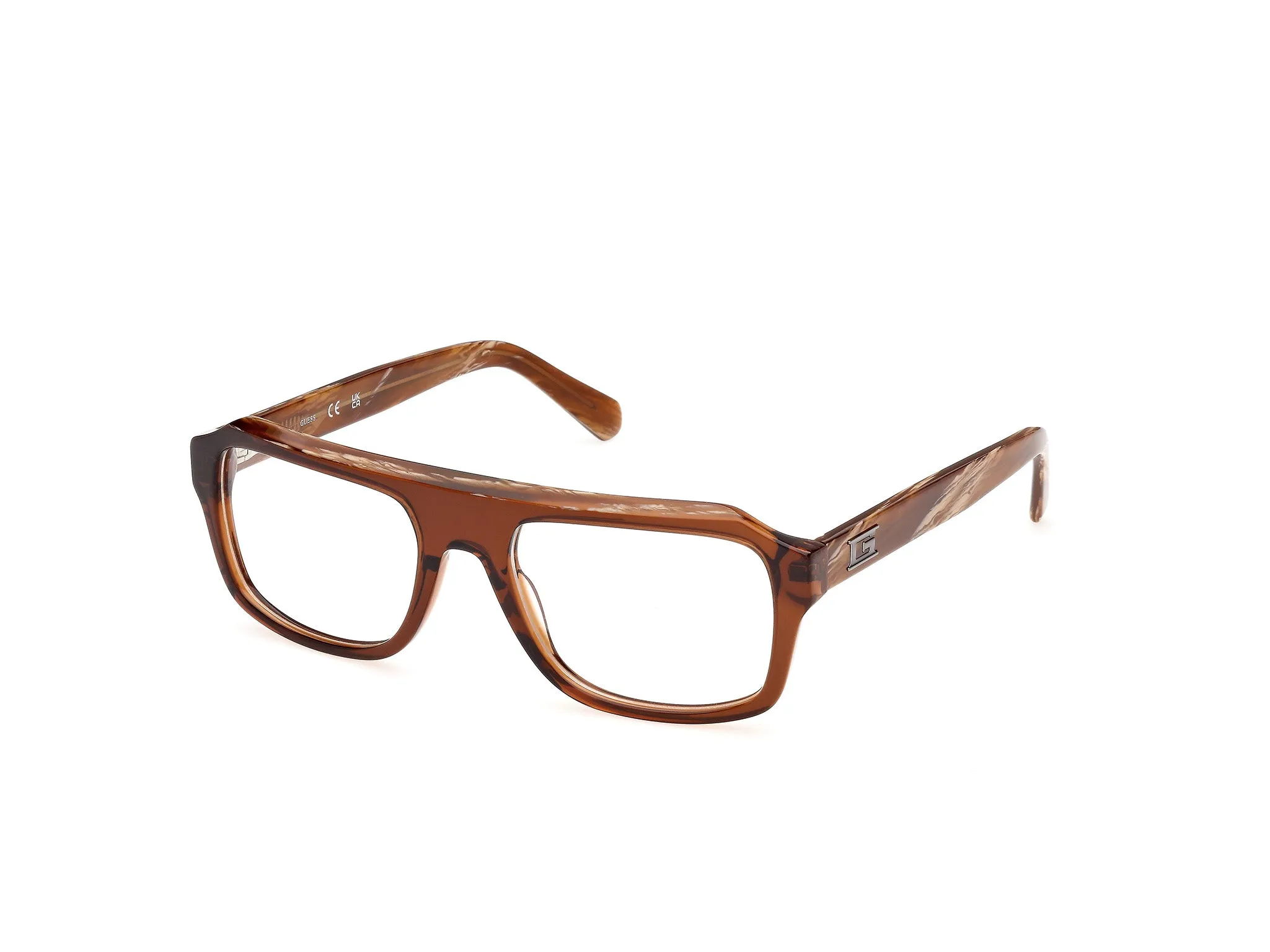 Guess GU50451 48 Montature da vista Acetato Marrone Squadrata Normale - immagine 1