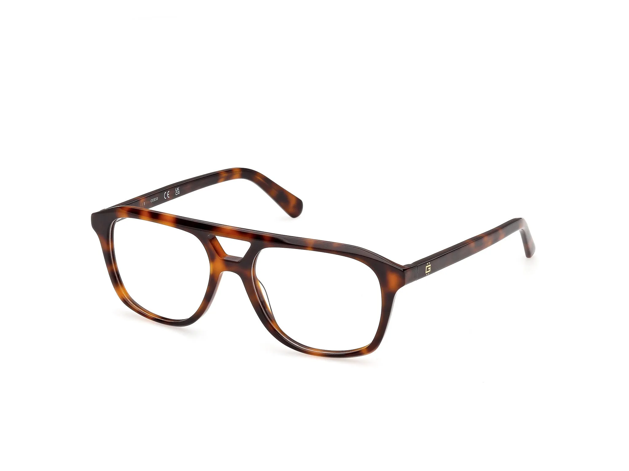 Guess GU50447 53 Montature da vista Acetato Havana Pilot Normale - immagine 1