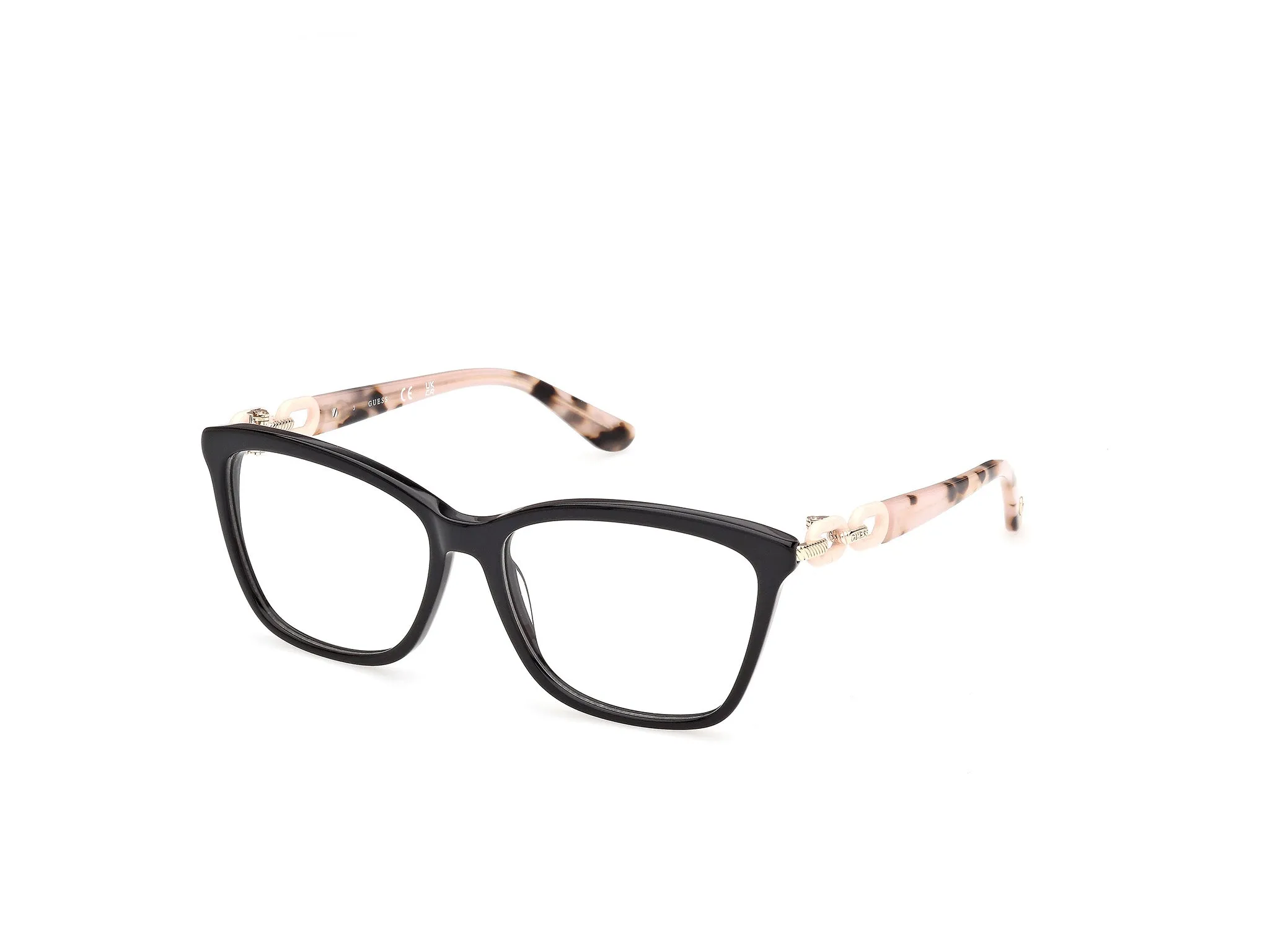 Guess GU50444 1 Montature da vista Acetato Nero Squadrata Normale - immagine 1