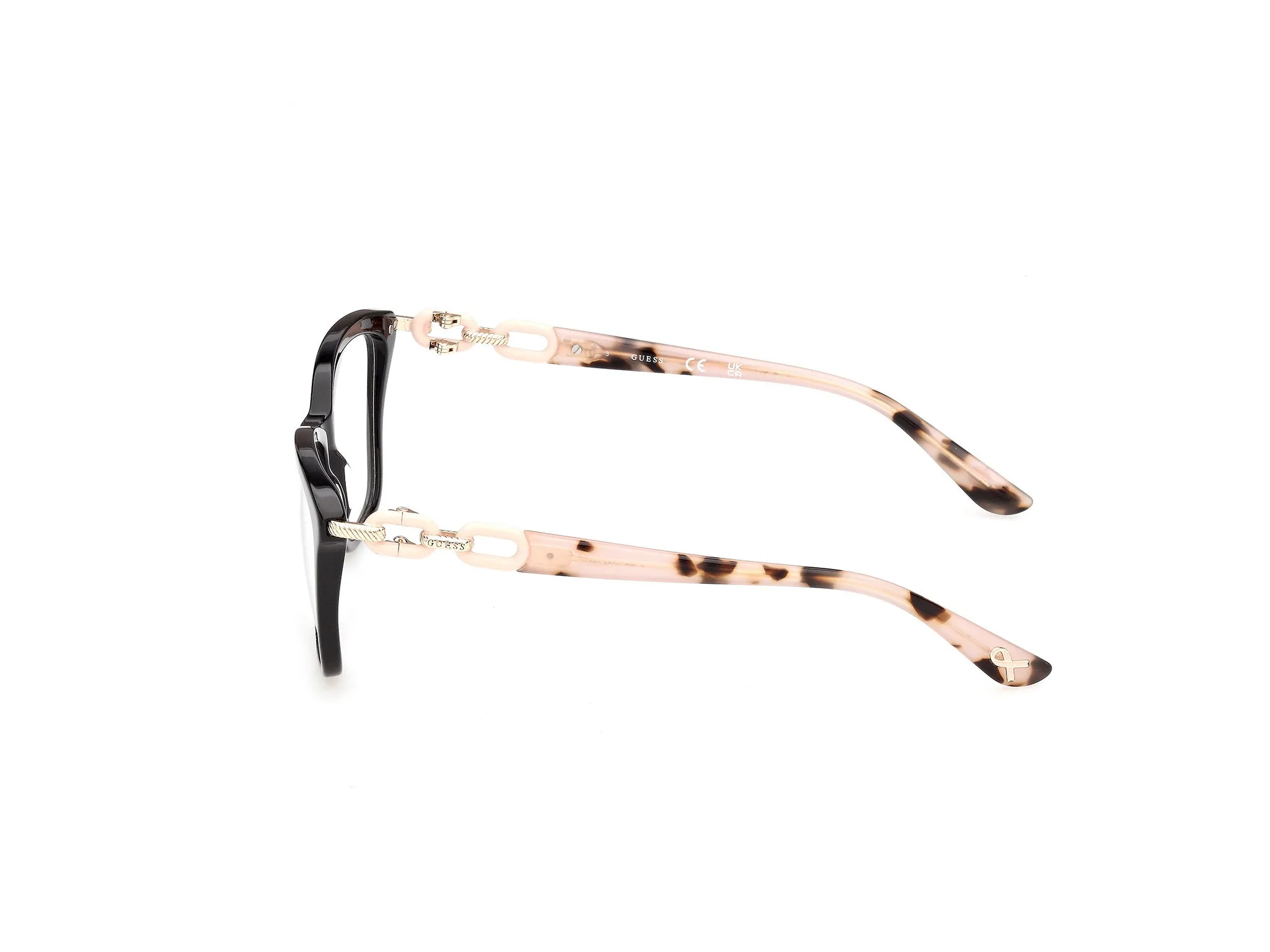 Guess GU50444 1 Montature da vista Acetato Nero Squadrata Normale - immagine 3