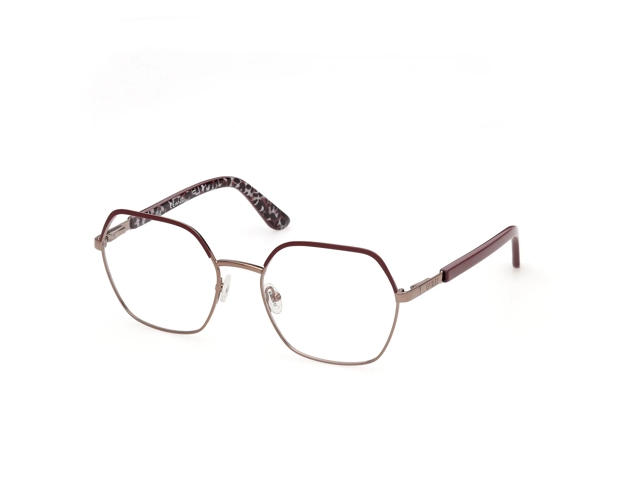 Guess GU50443 70 Montature da vista Metallo Bordeaux Geometrica Normale - immagine 1