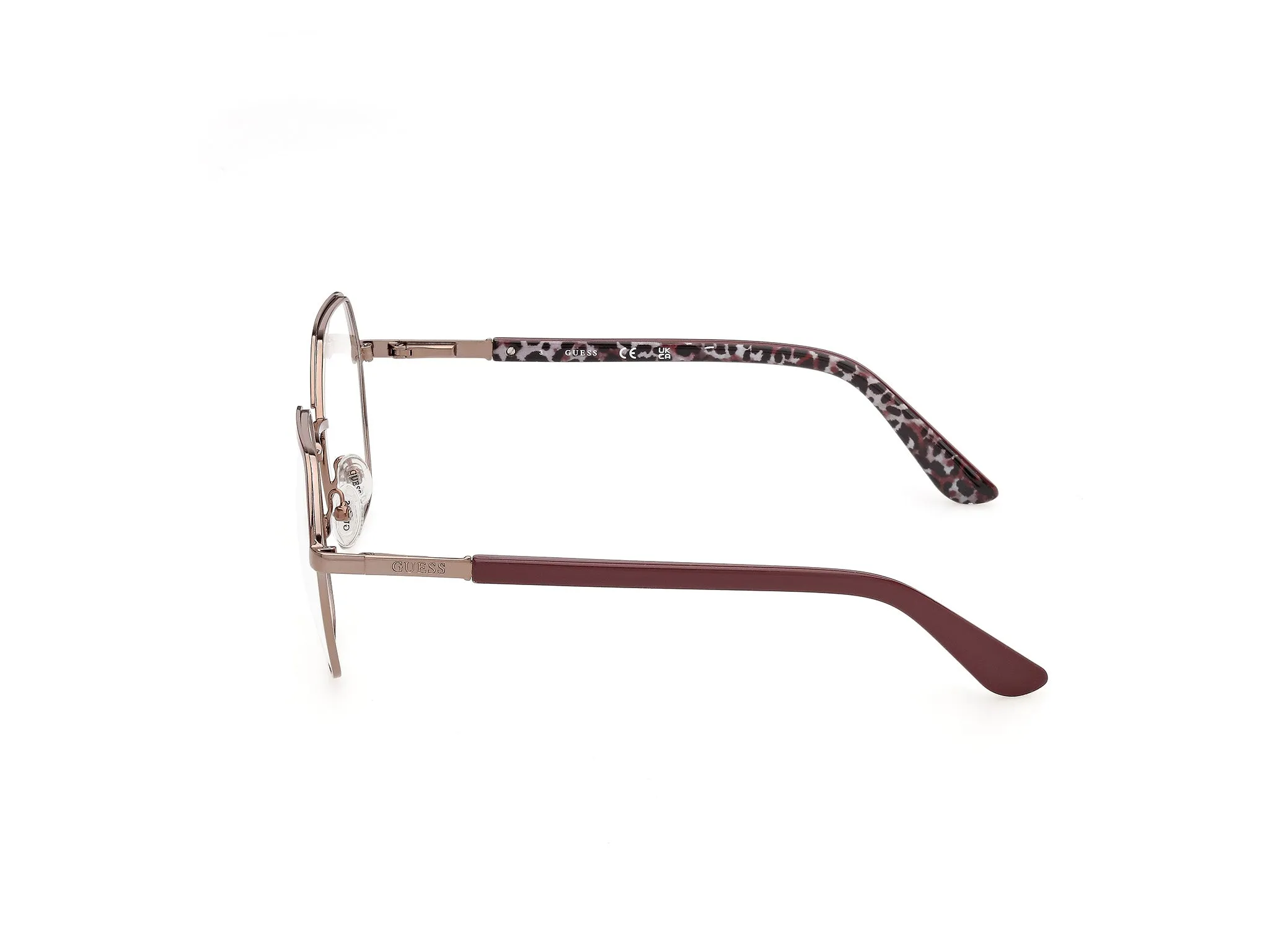 Guess GU50443 70 Montature da vista Metallo Bordeaux Geometrica Normale - immagine 3