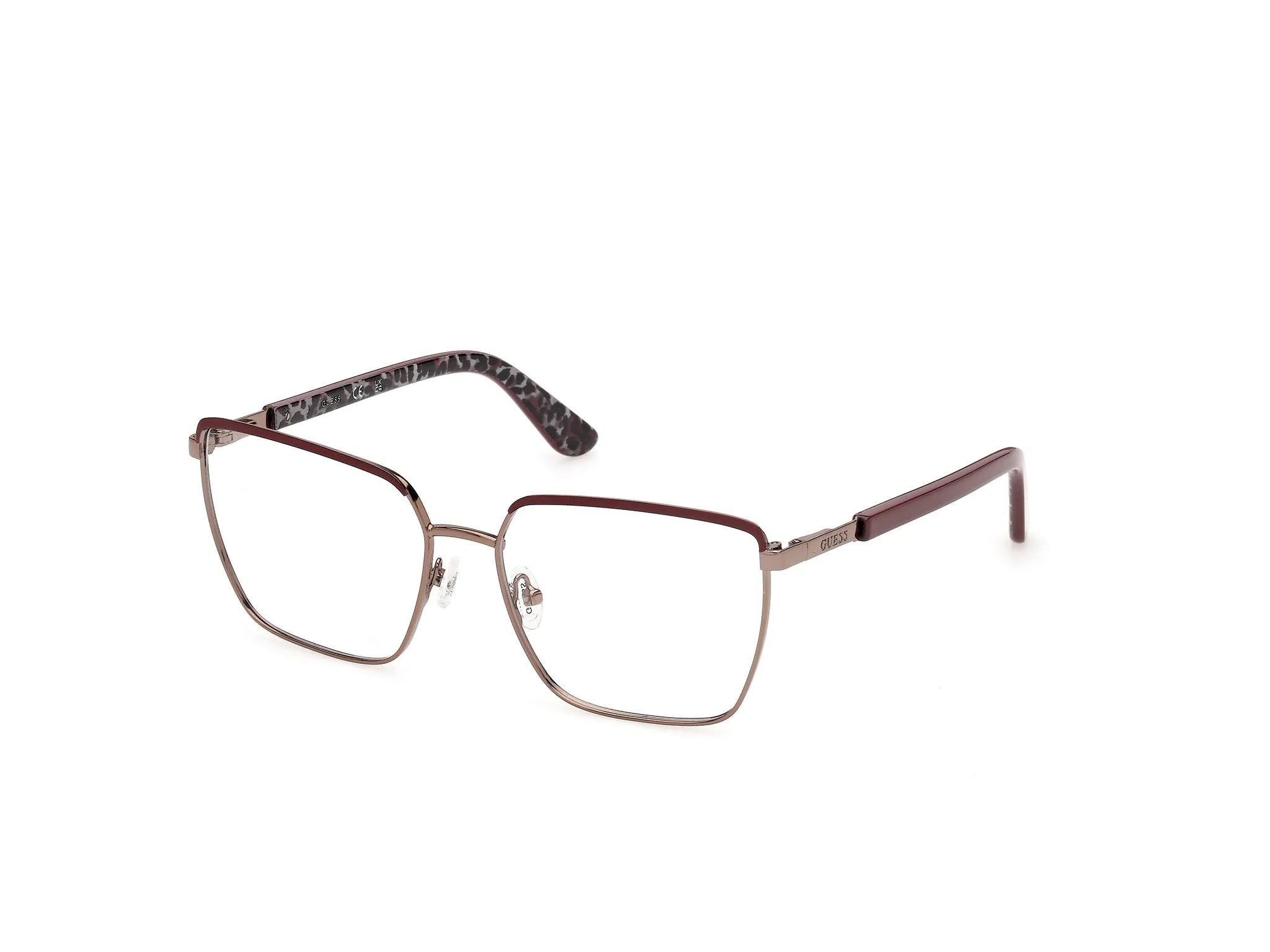 Guess GU50442 70 Montature da vista Metallo Bordeaux Squadrata Normale - immagine 1
