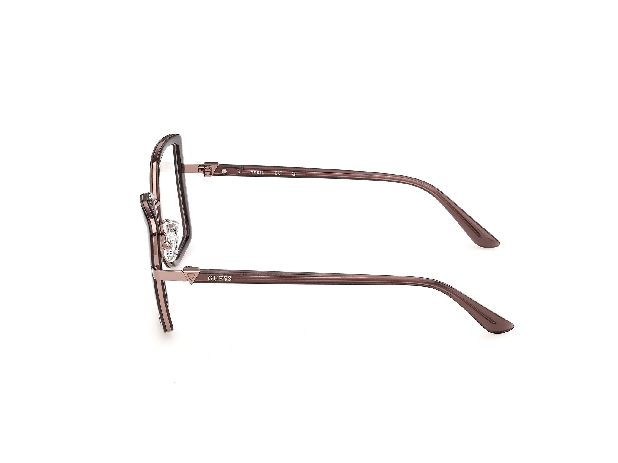 Guess GU50438 48 Montature da vista Iniettato Marrone Squadrata Normale - immagine 3