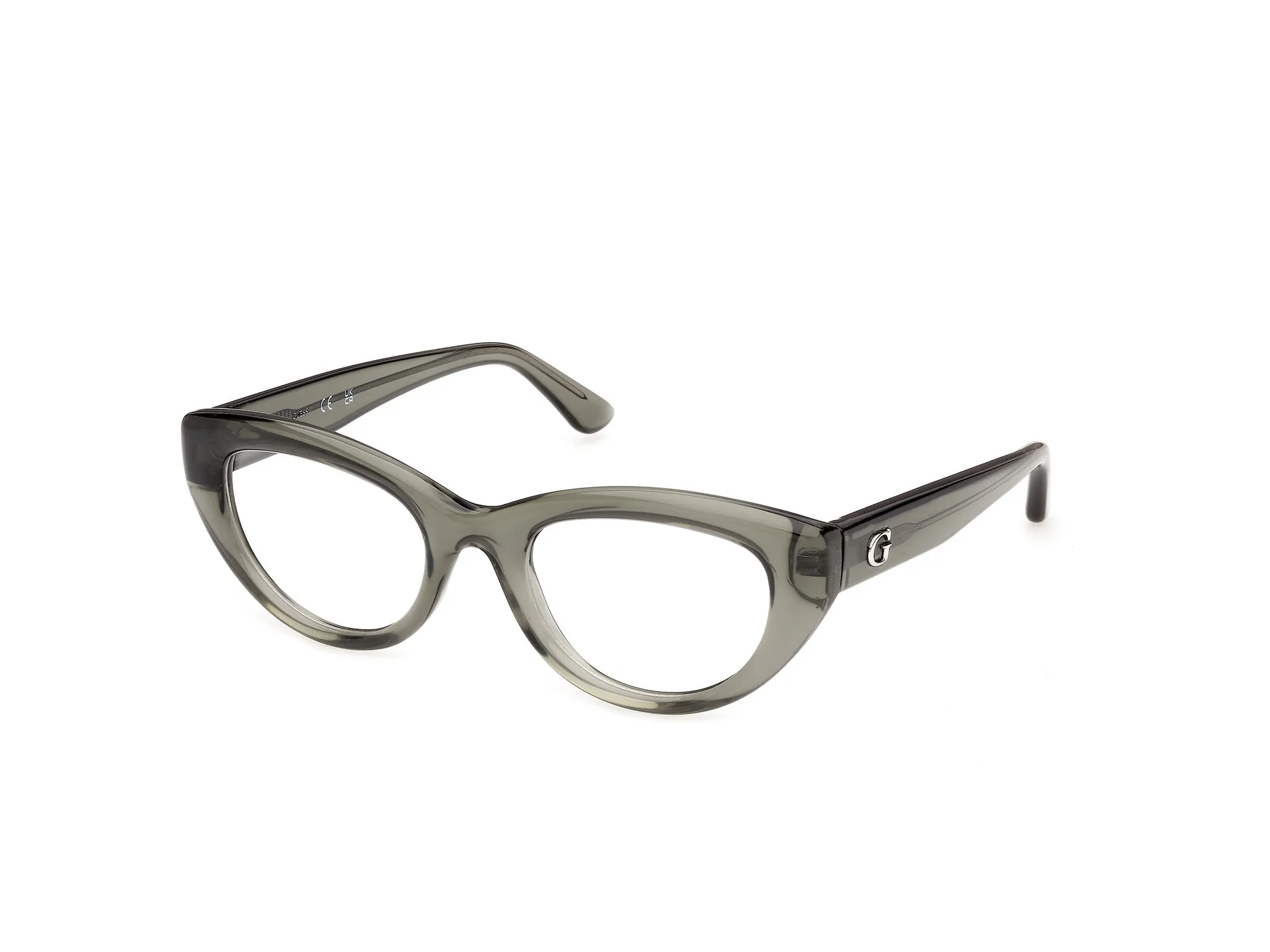 Guess GU50437 93 Montature da vista Iniettato Verde Cat Eye Normale - immagine 1