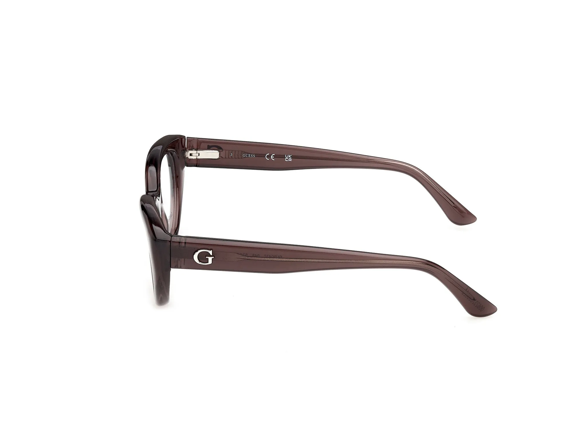 Guess GU50437 48 Montature da vista Iniettato Marrone Cat Eye Normale - immagine 3